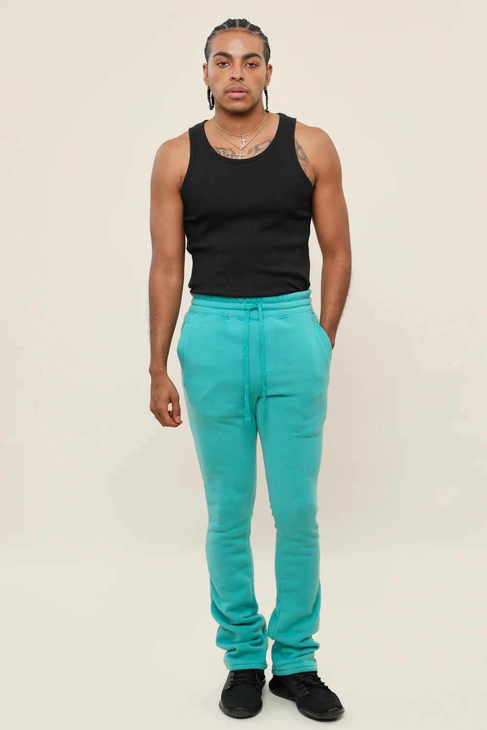 Flared Stacked Fleece Sweat Pants - Image 30