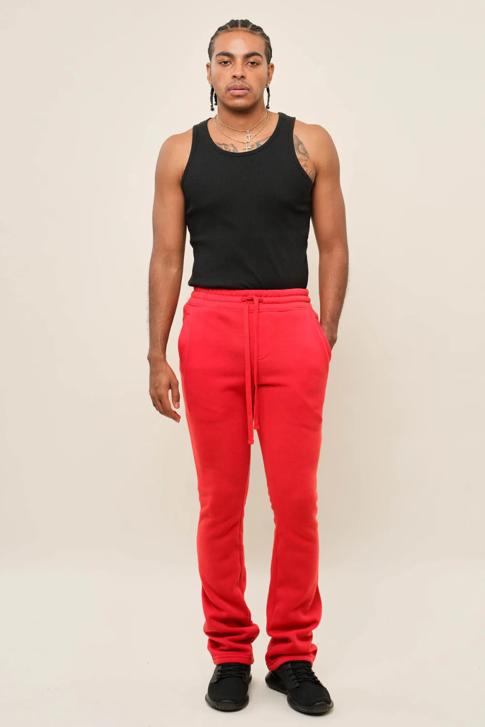 Flared Stacked Fleece Sweat Pants - Image 45