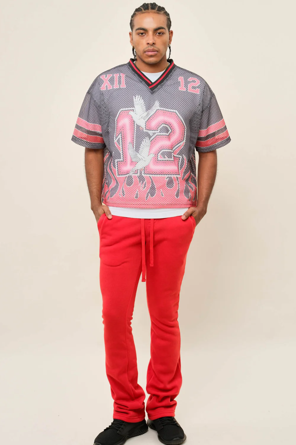 Flared Stacked Fleece Sweat Pants - Image 49