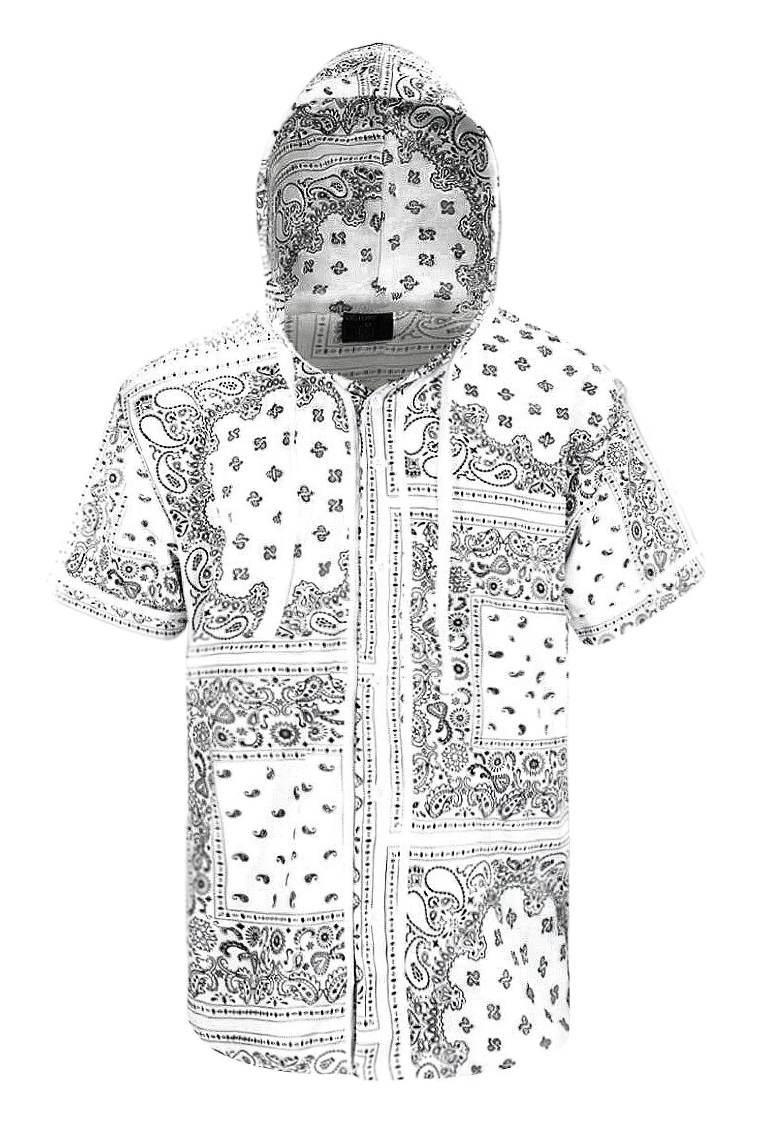 Men's Essential Hooded Bandana Baseball Short Sleeve Jersey - Image 3