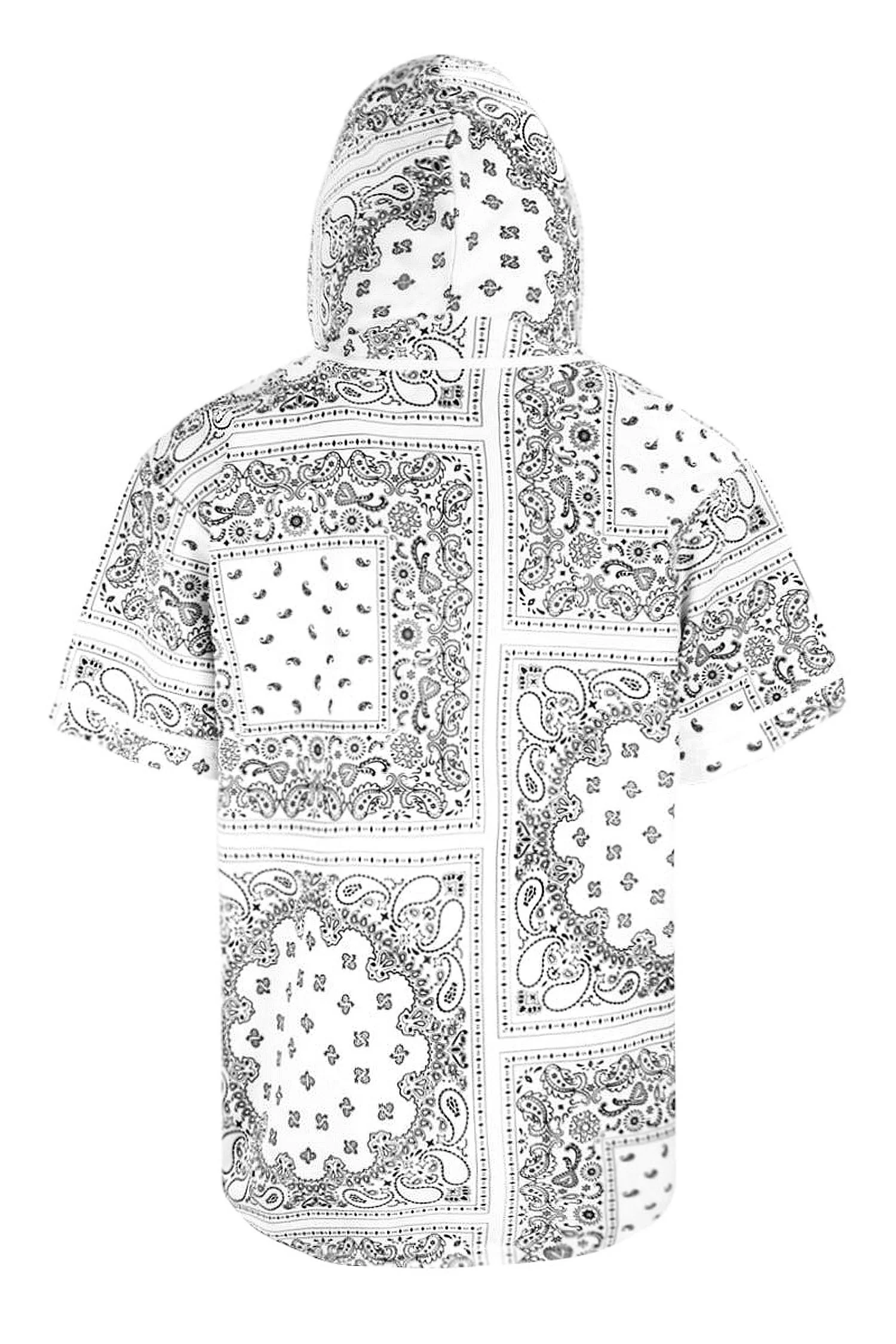 Men's Essential Hooded Bandana Baseball Short Sleeve Jersey - Image 4