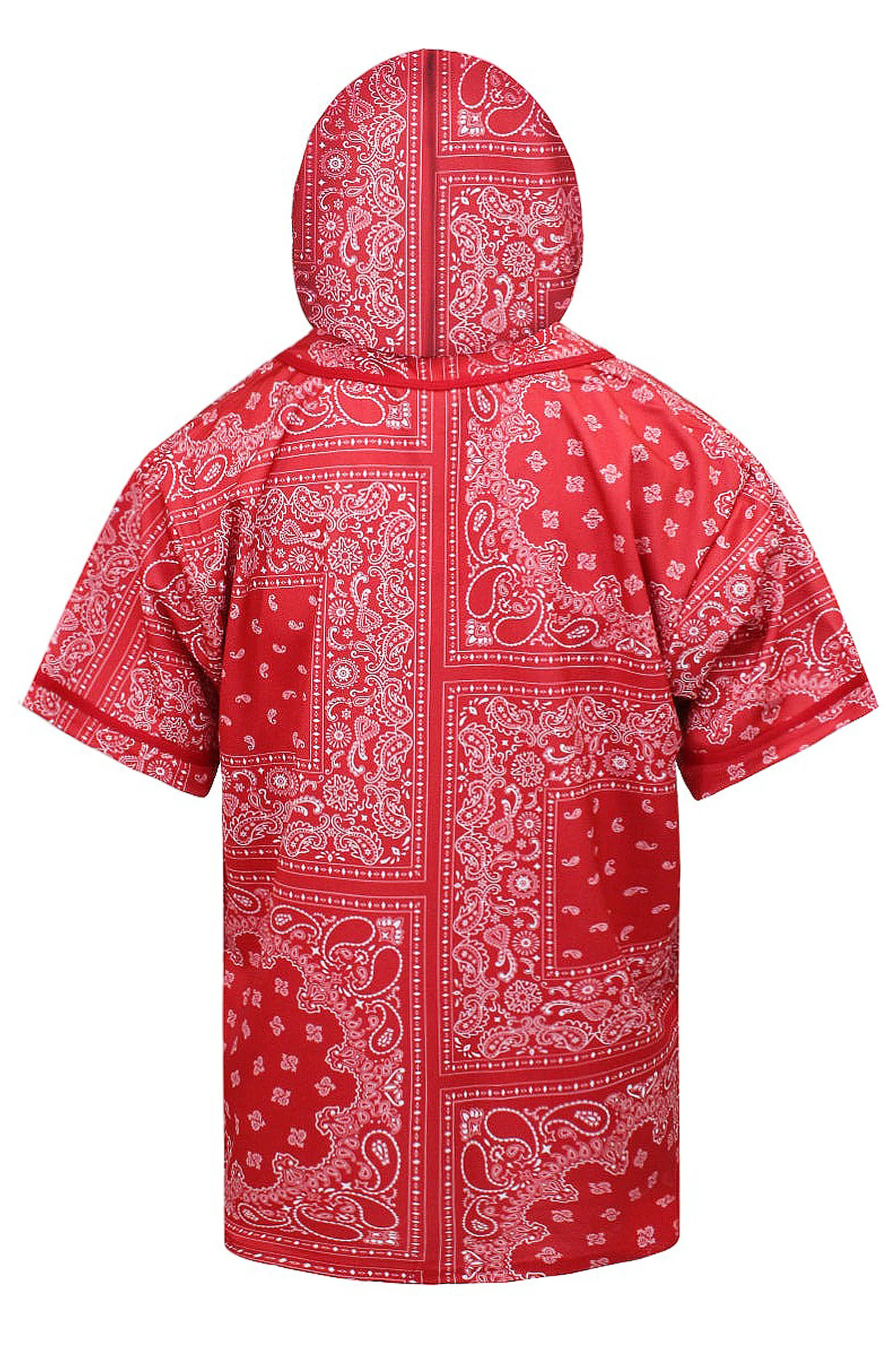 Men's Essential Hooded Bandana Baseball Short Sleeve Jersey - Image 8