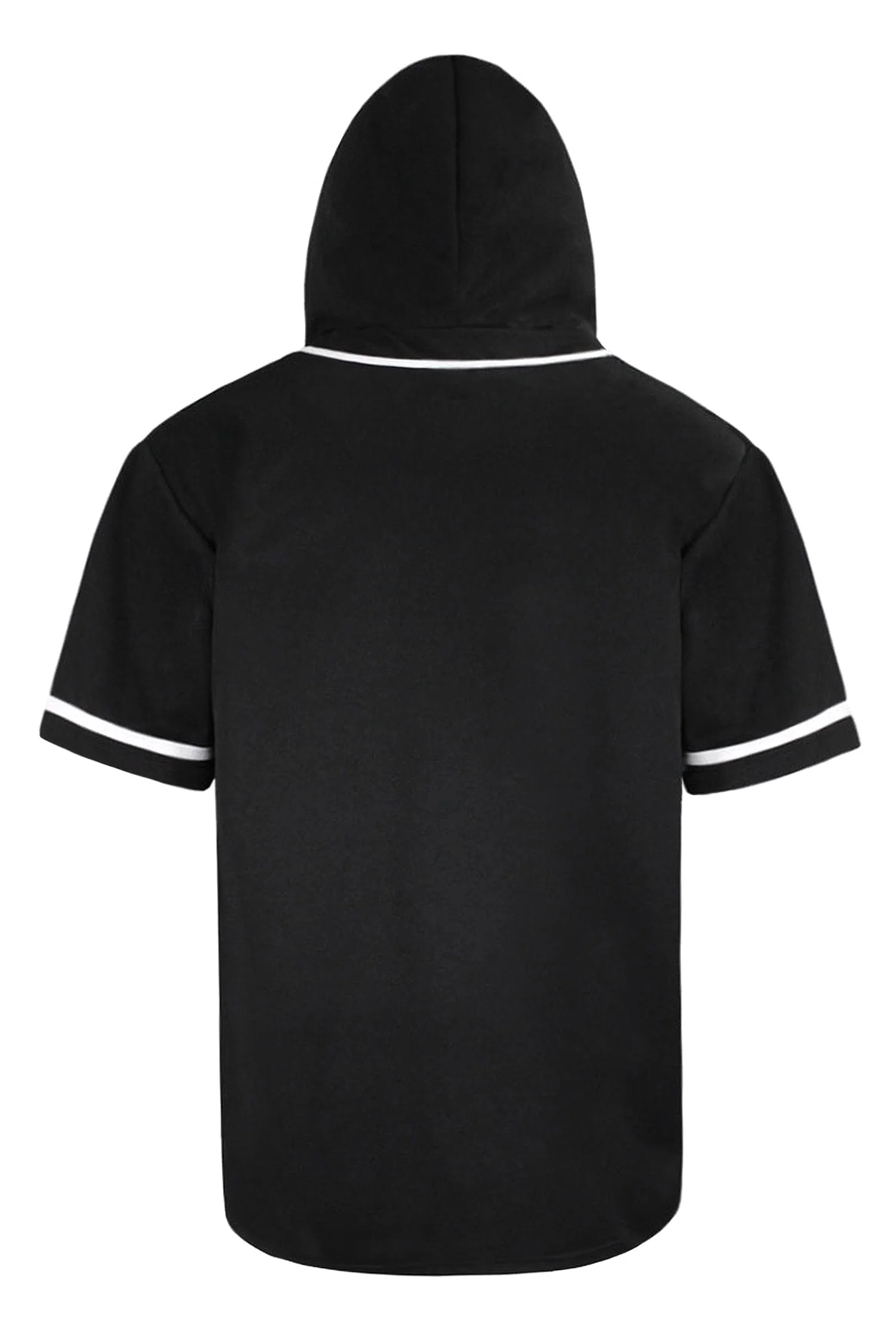 Men's Essential Hooded Baseball Short Sleeve Jersey - Image 2