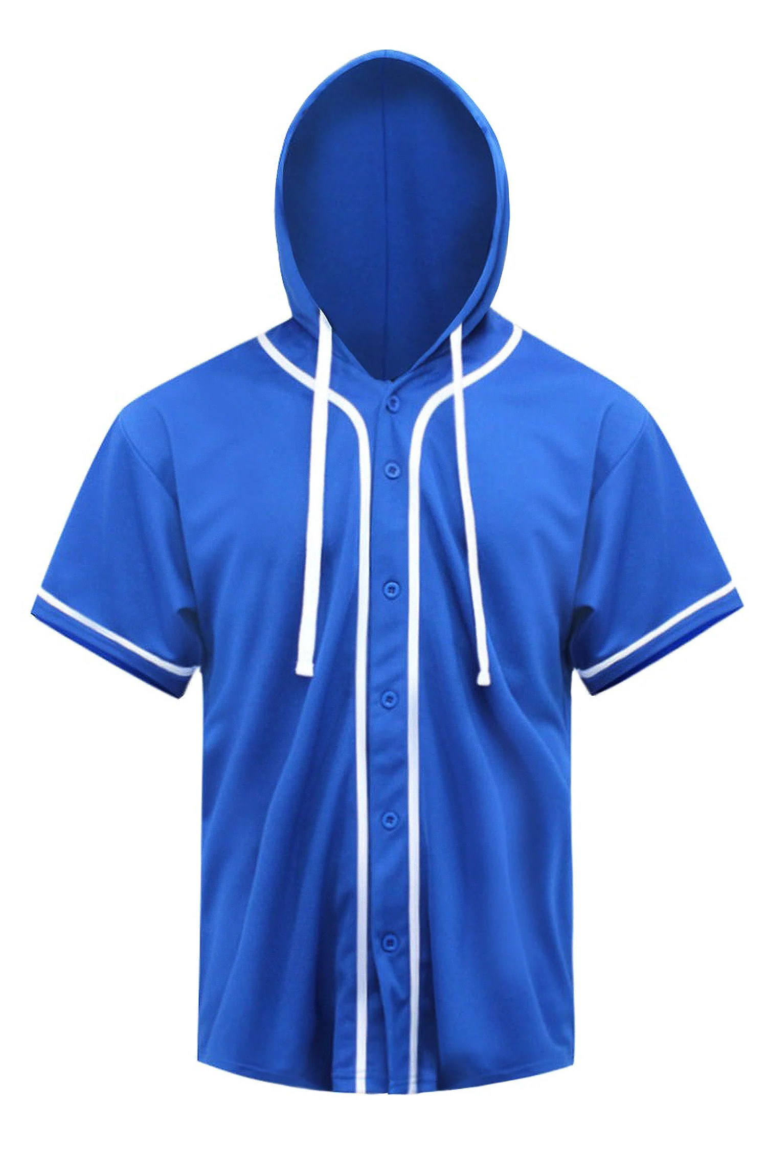 Men's Essential Hooded Baseball Short Sleeve Jersey - Image 3