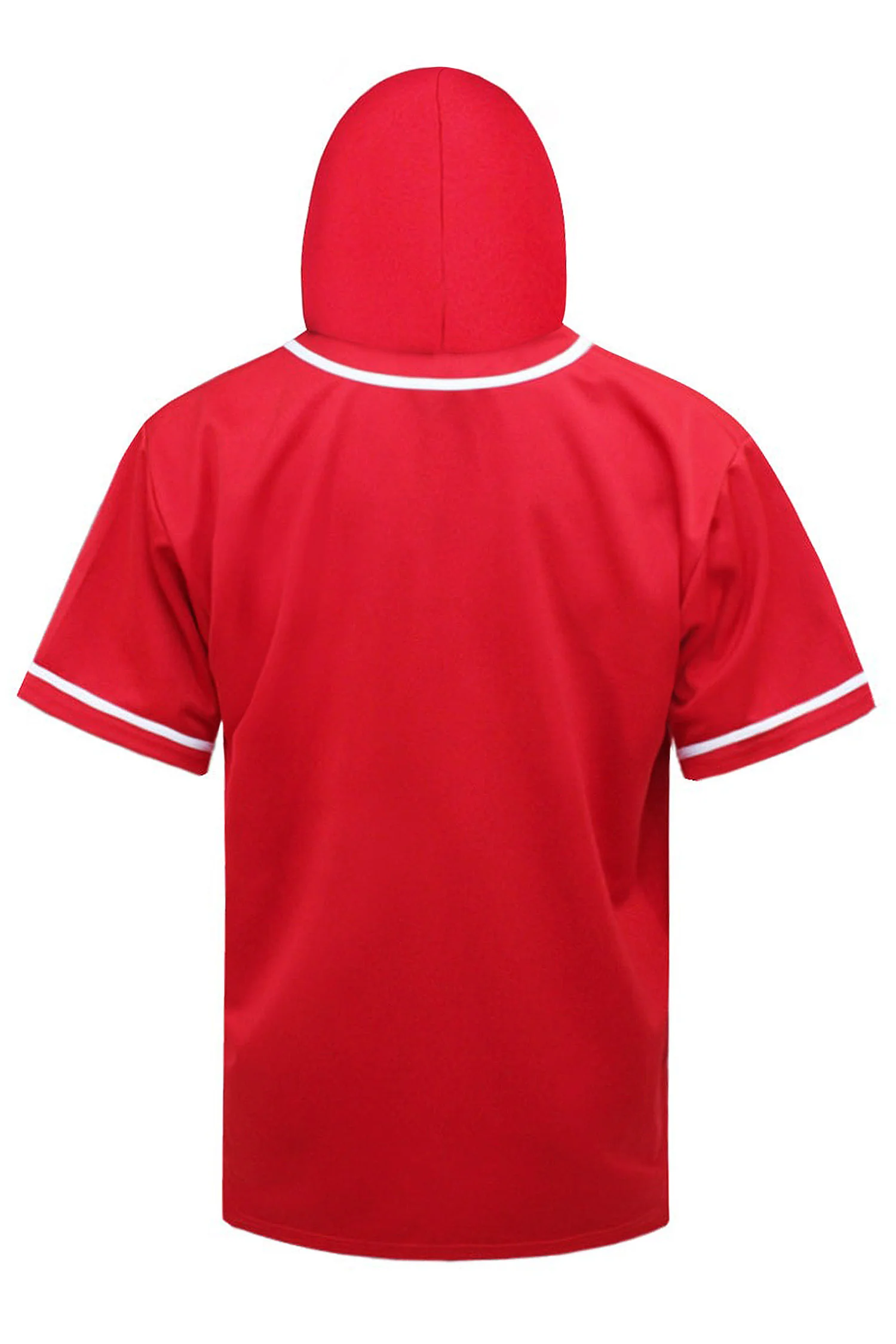 Men's Essential Hooded Baseball Short Sleeve Jersey - Image 8