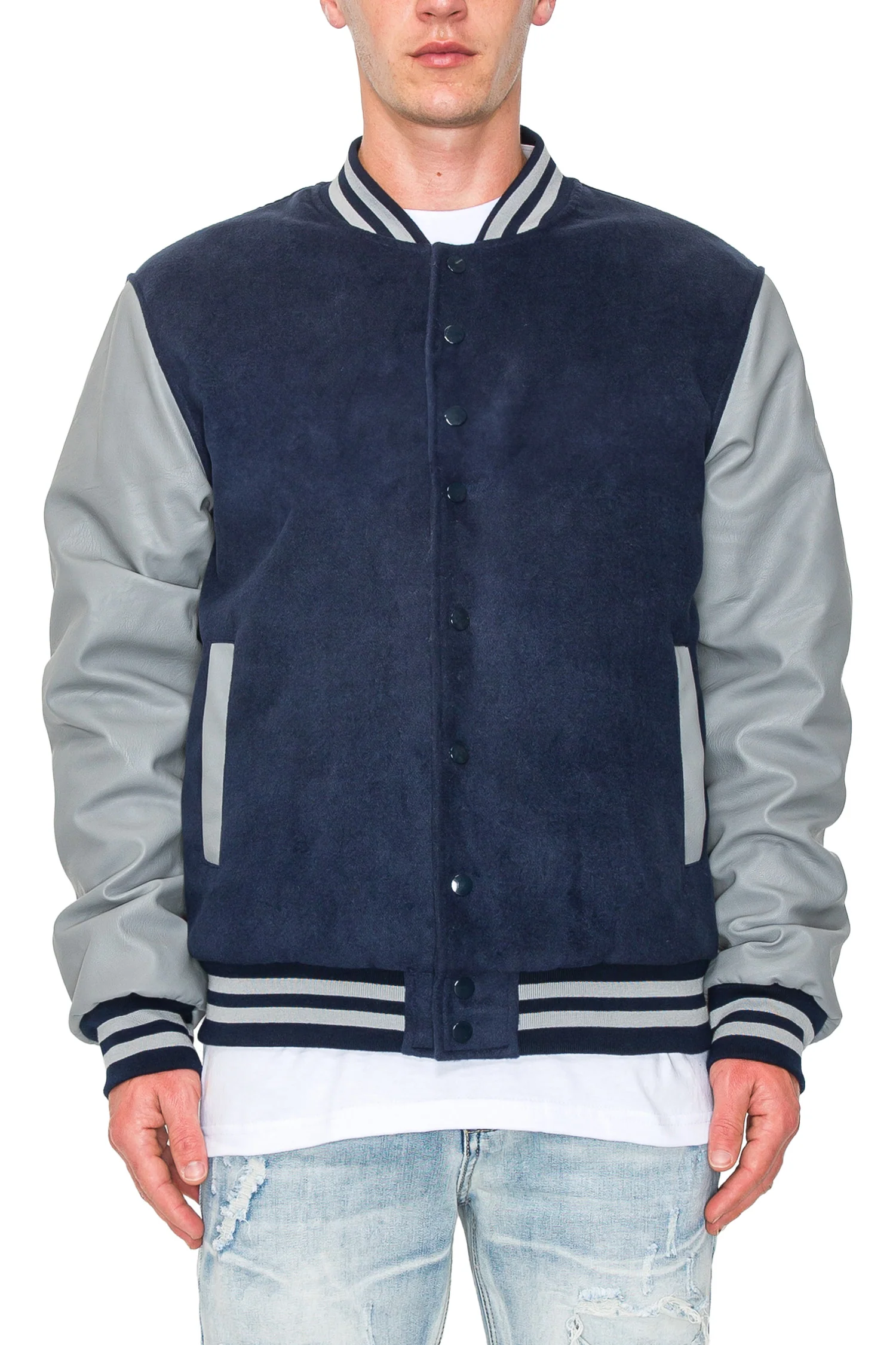 Men's Essential Melton Varsity Jacket - Image 10