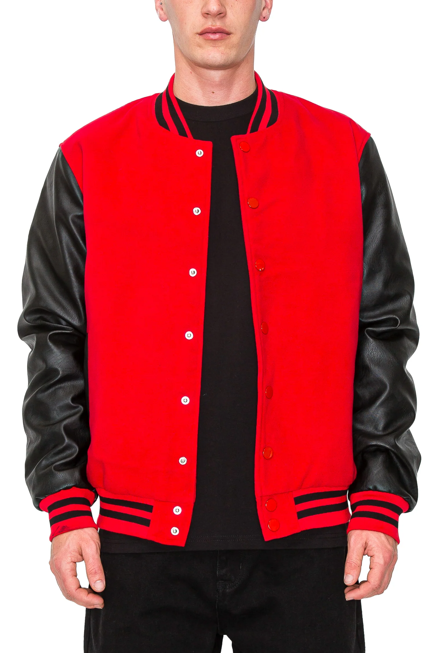 Men's Essential Melton Varsity Jacket - Image 26