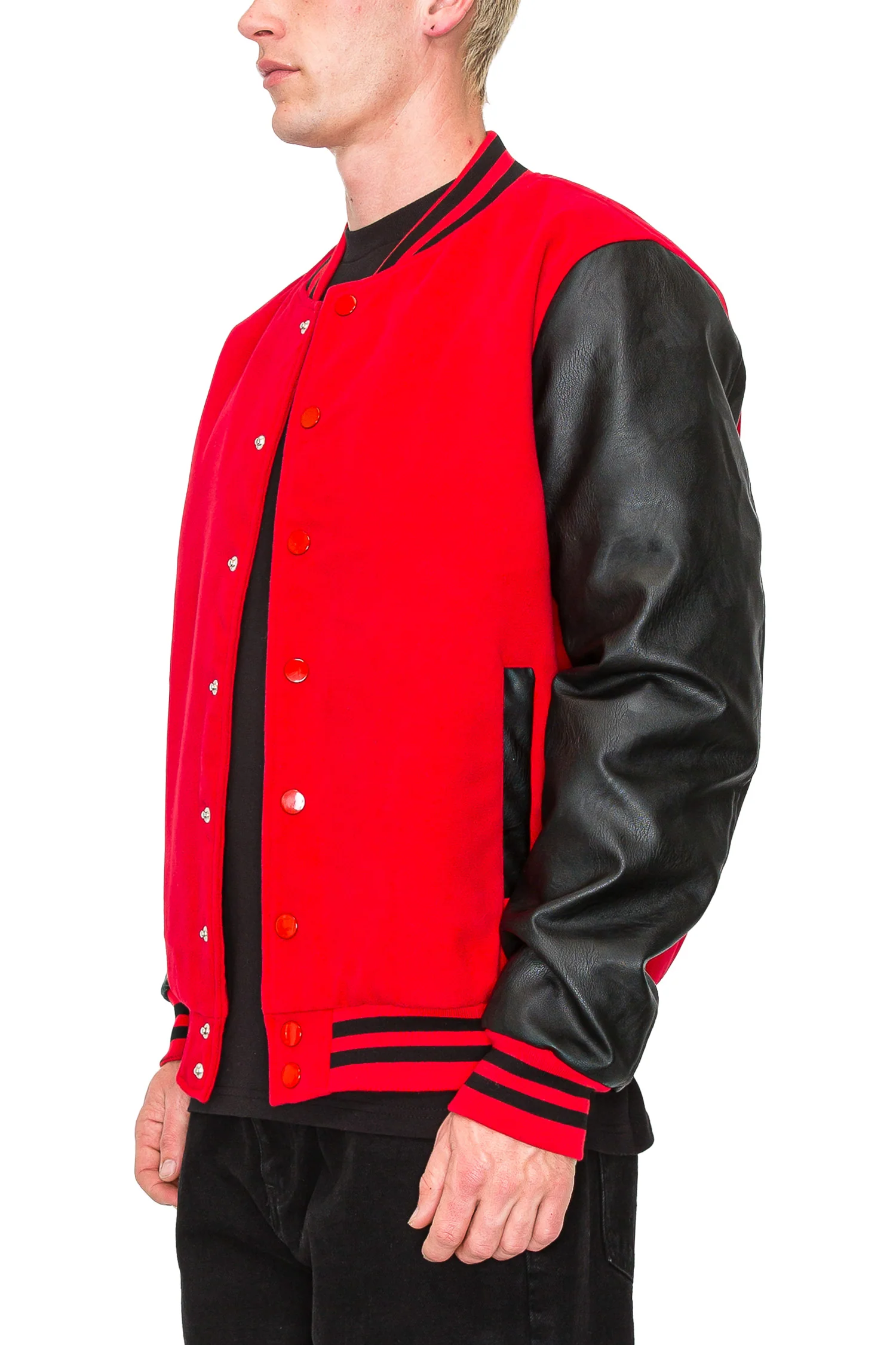 Men's Essential Melton Varsity Jacket - Image 27