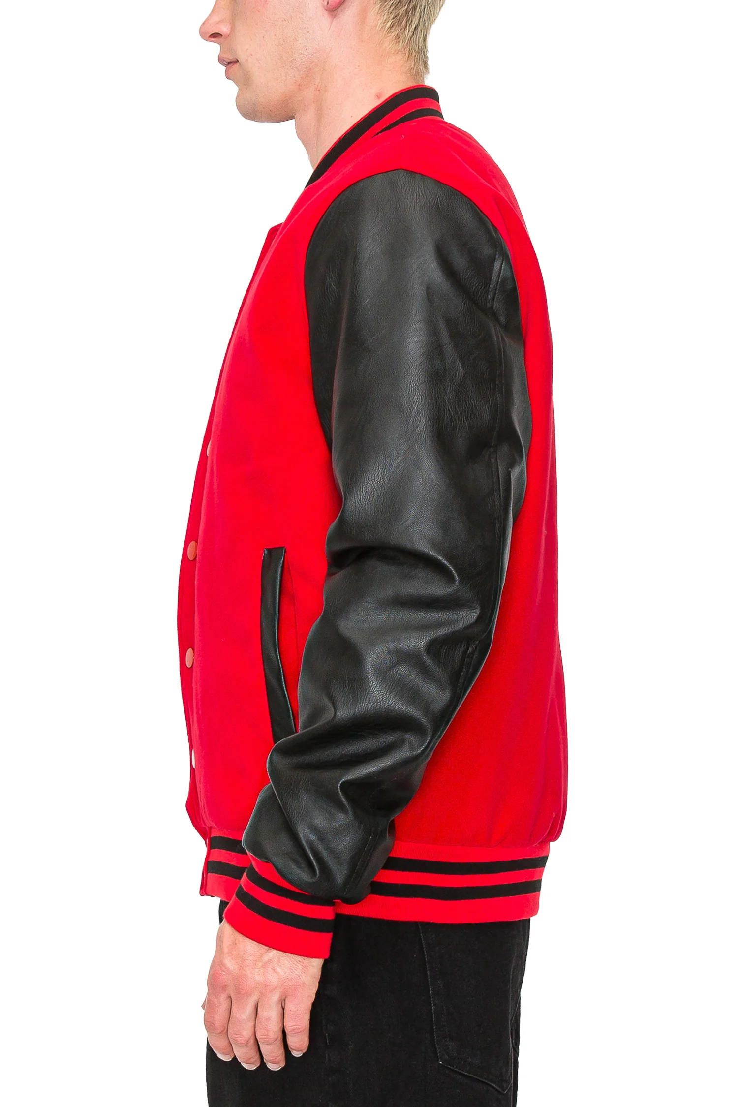Men's Essential Melton Varsity Jacket - Image 28
