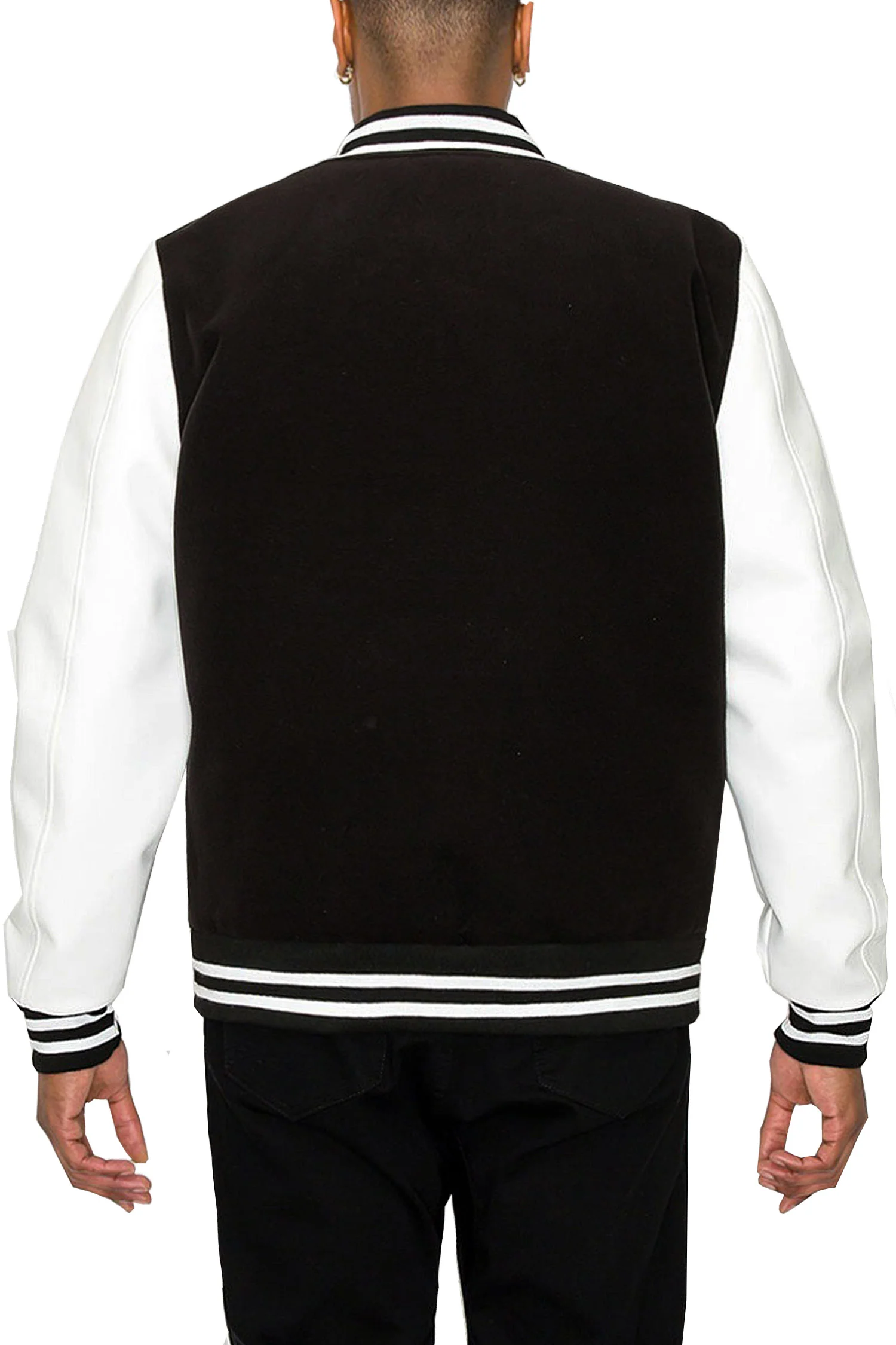 Men's Essential Melton Varsity Jacket - Image 4