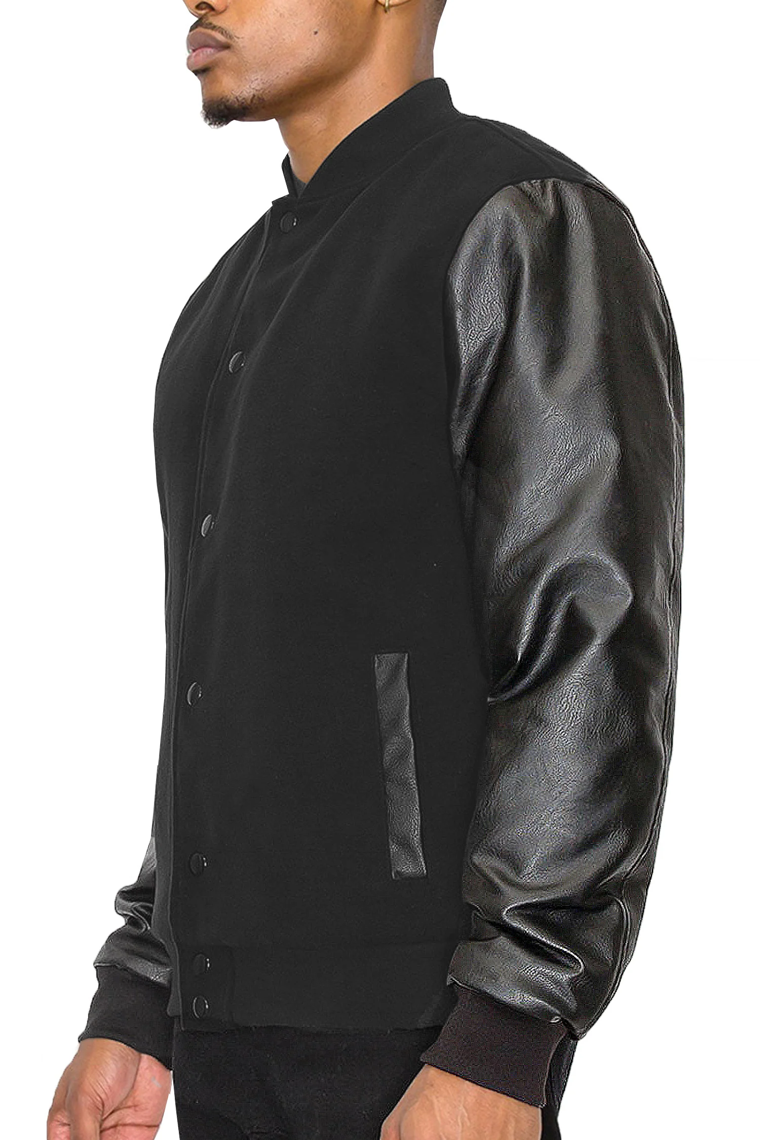 Men's Essential Melton Varsity Jacket - Image 7