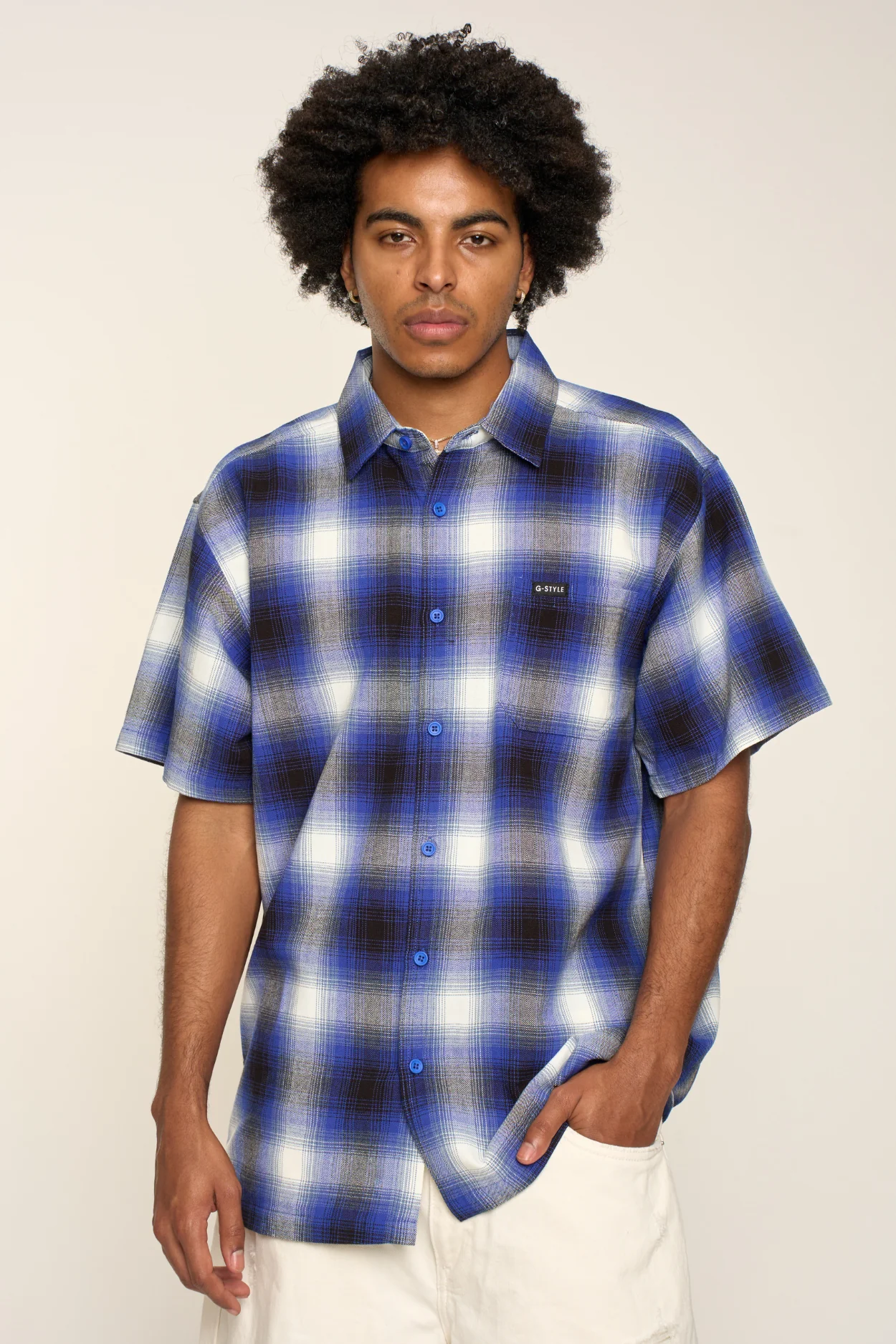 Plaid Short Sleeve Button Up Shirt - Image 11