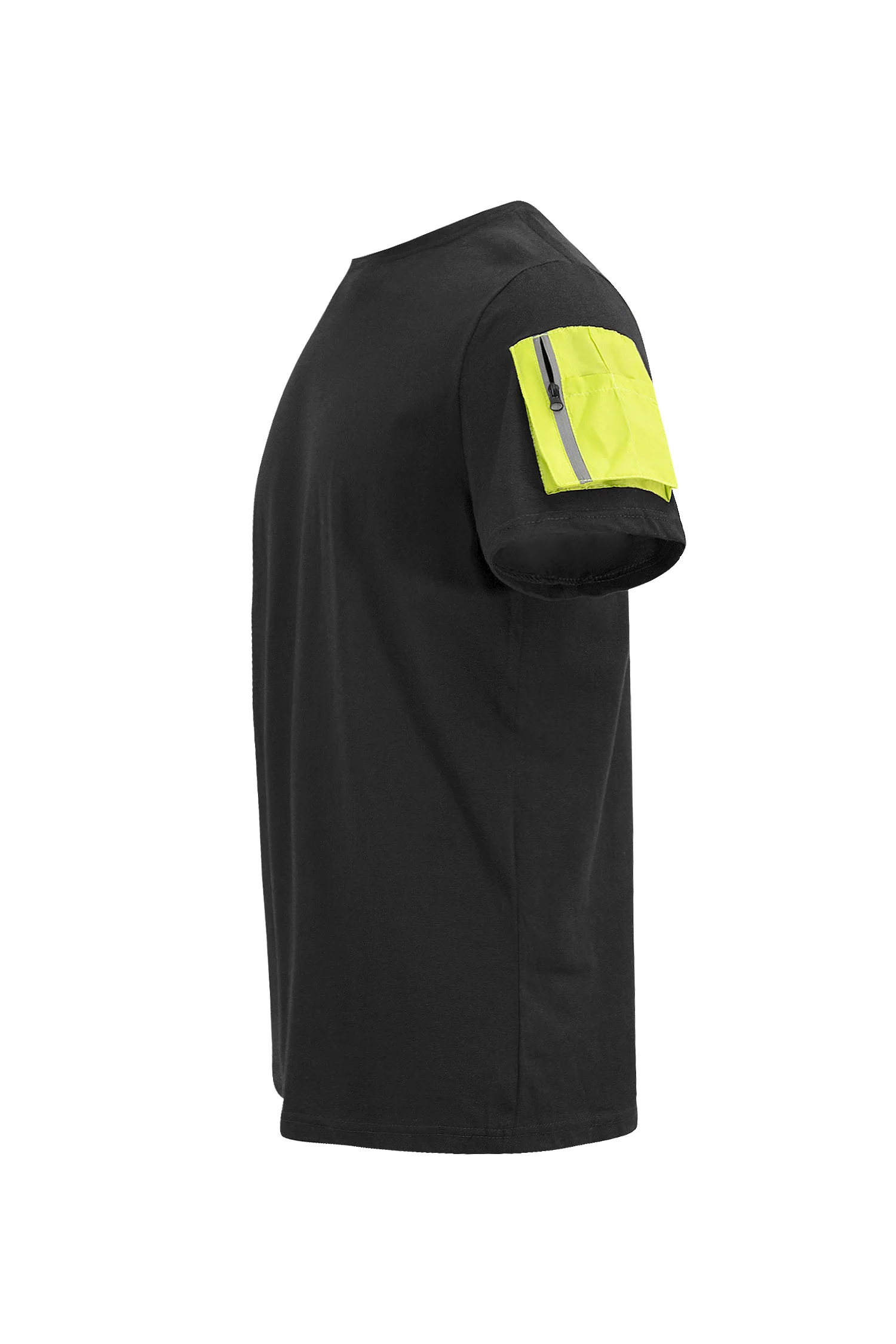 Men's Essential Sleeve Zipper Pocket Cotton T-Shirt - Image 2