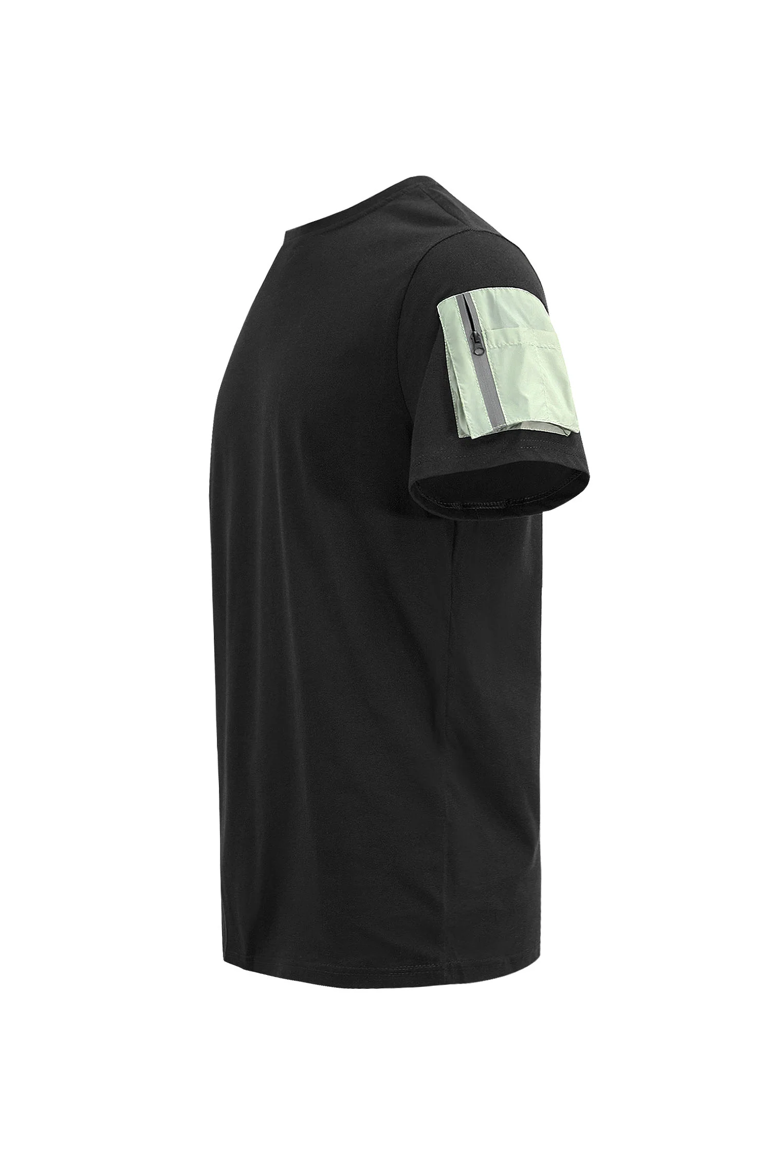 Men's Essential Sleeve Zipper Pocket Cotton T-Shirt - Image 5