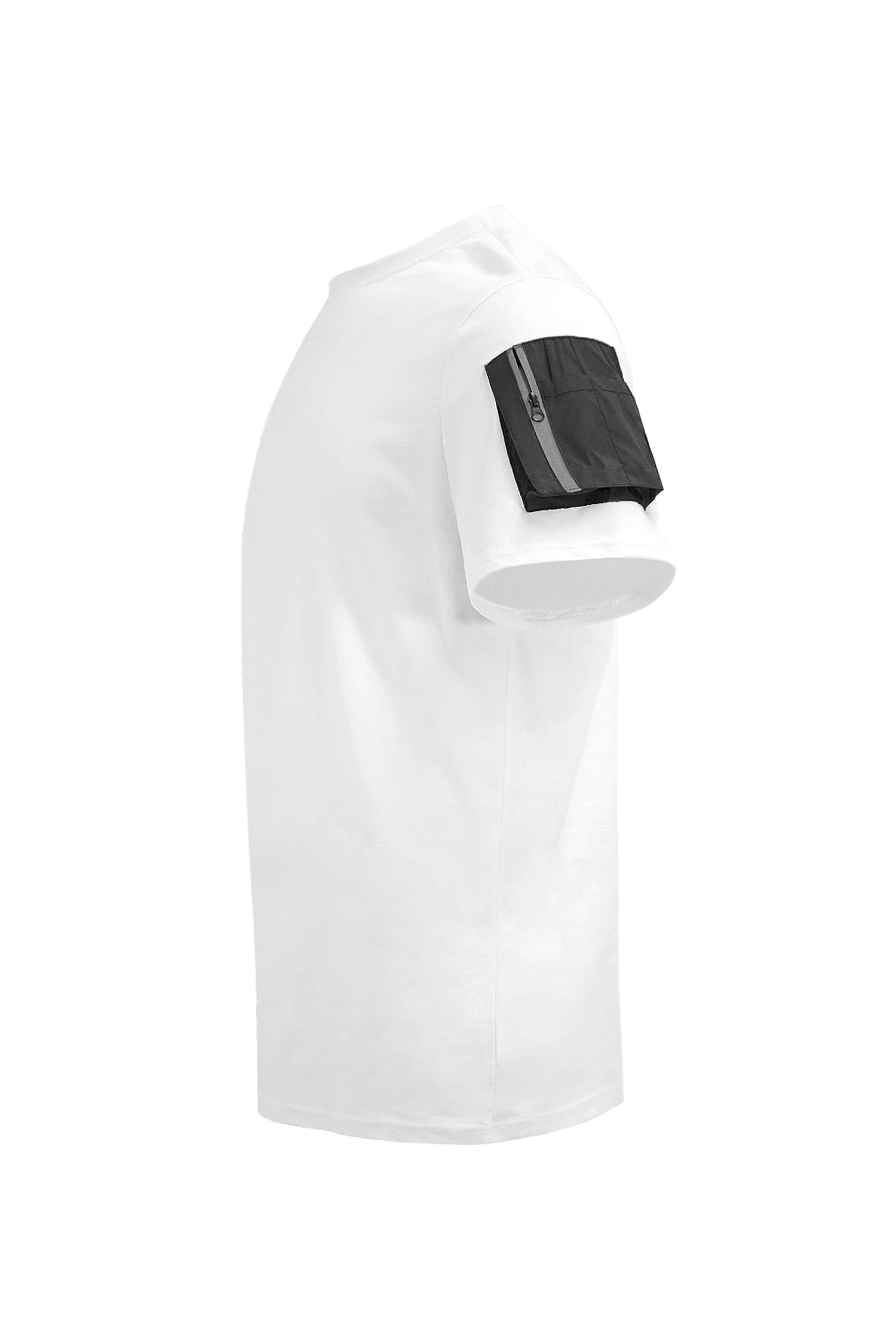 Men's Essential Sleeve Zipper Pocket Cotton T-Shirt - Image 8