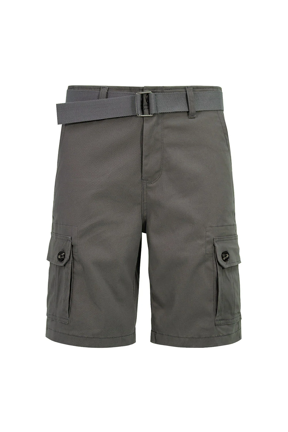 Men's Essential Solid Belted Cargo Shorts - Image 10