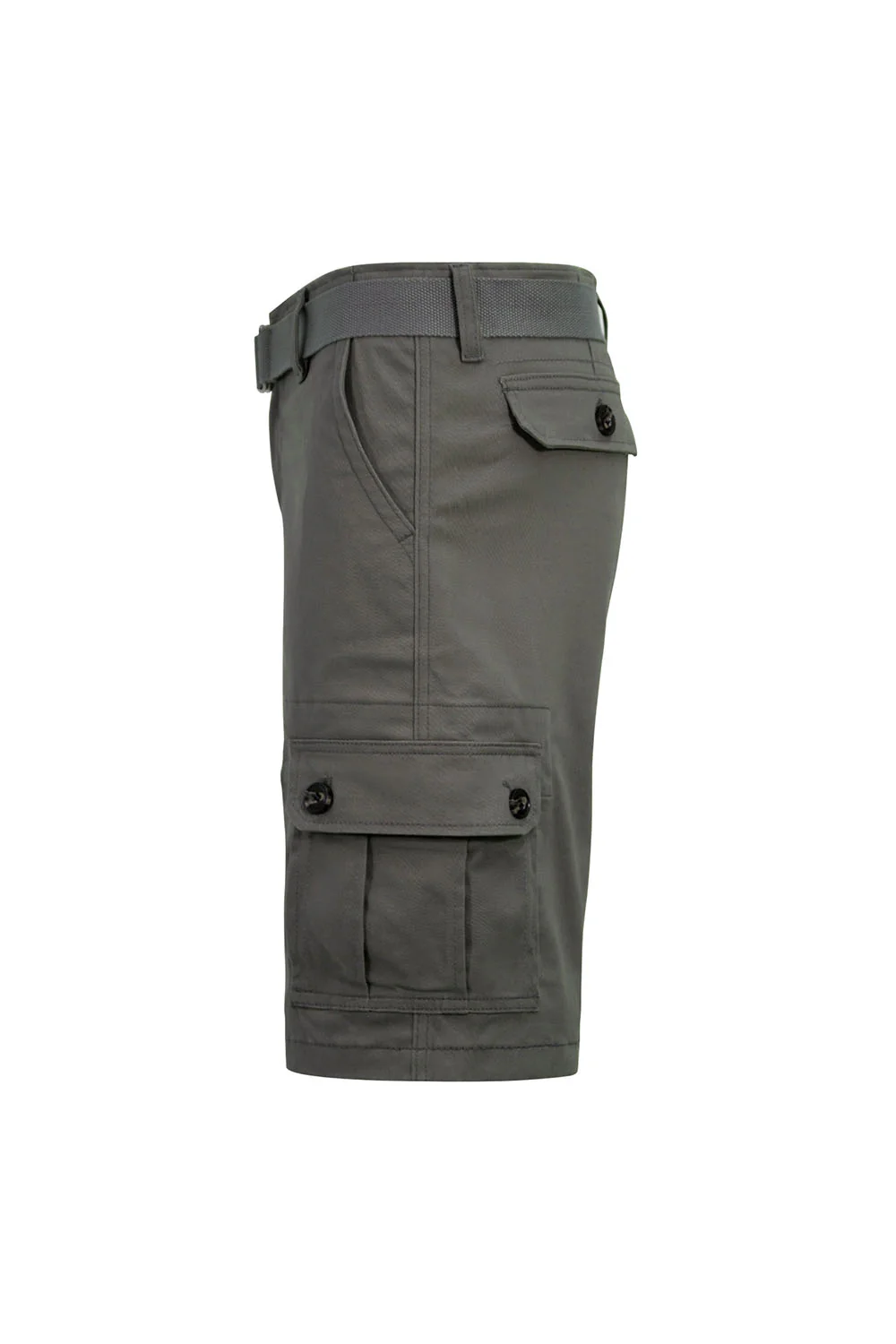 Men's Essential Solid Belted Cargo Shorts - Image 12