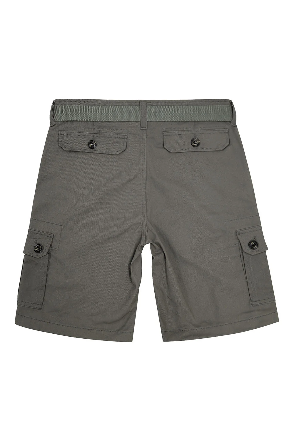 Men's Essential Solid Belted Cargo Shorts - Image 15