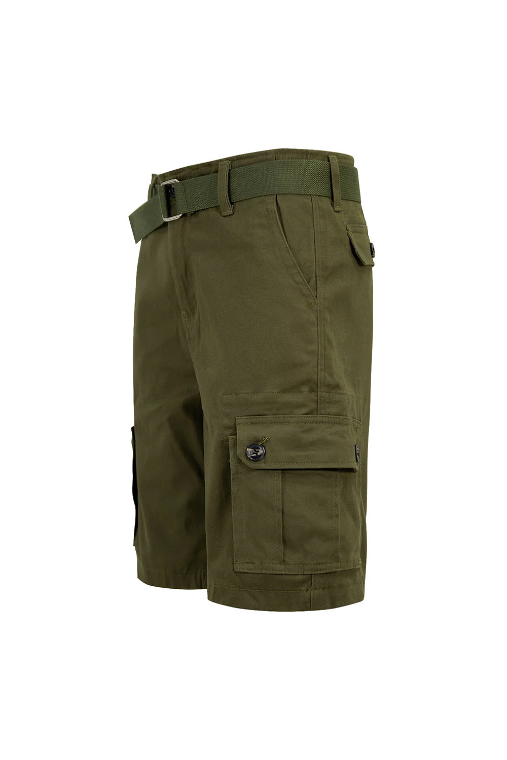 Men's Essential Solid Belted Cargo Shorts - Image 2