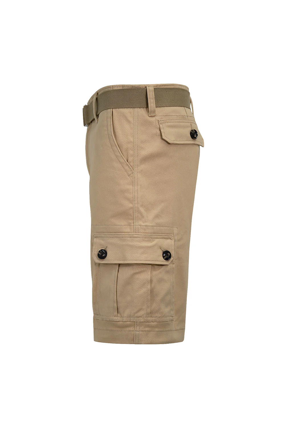Men's Essential Solid Belted Cargo Shorts - Image 21