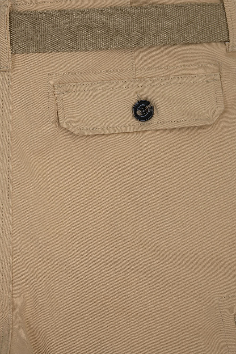 Men's Essential Solid Belted Cargo Shorts - Image 27