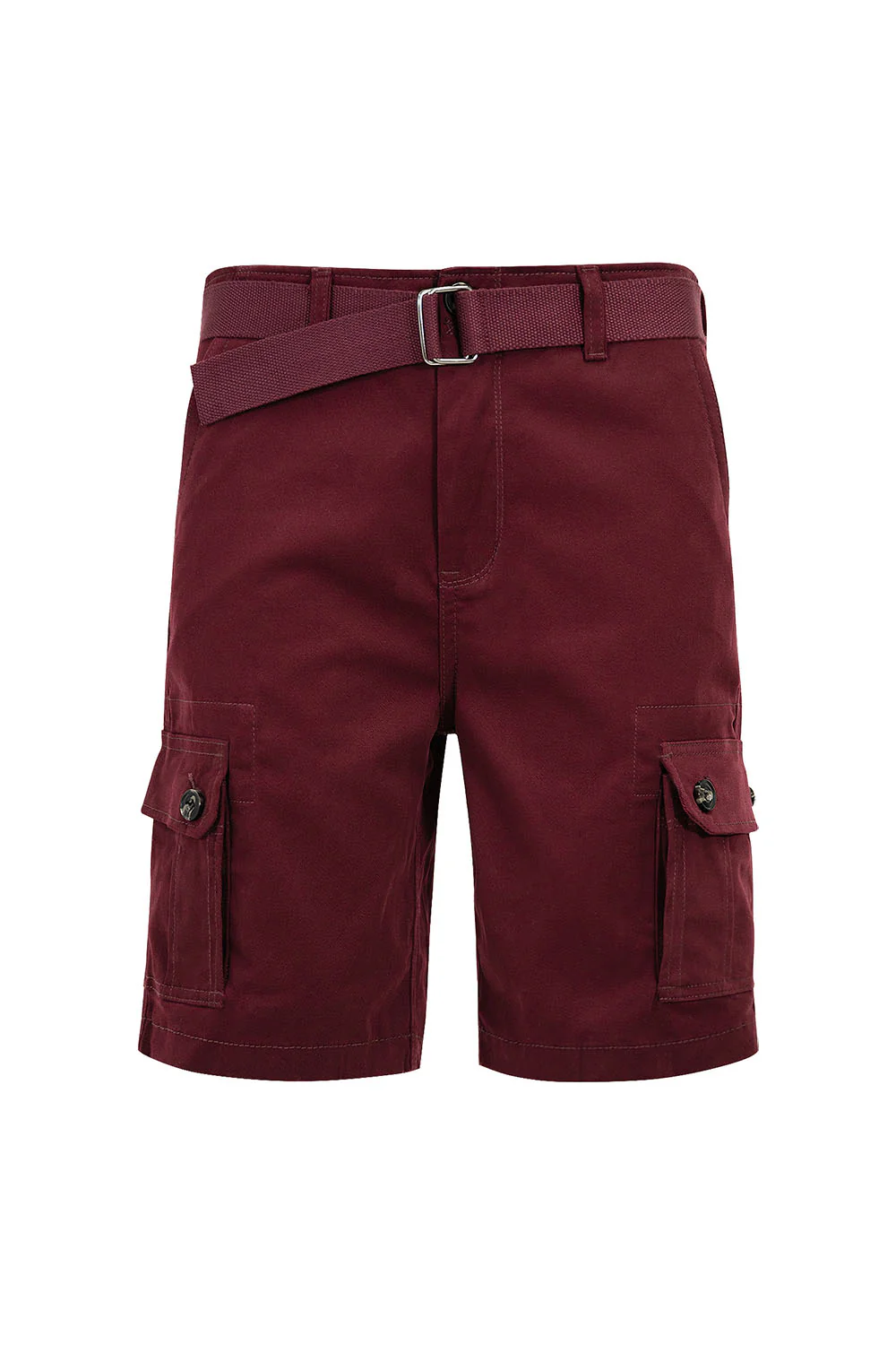 Men's Essential Solid Belted Cargo Shorts - Image 28