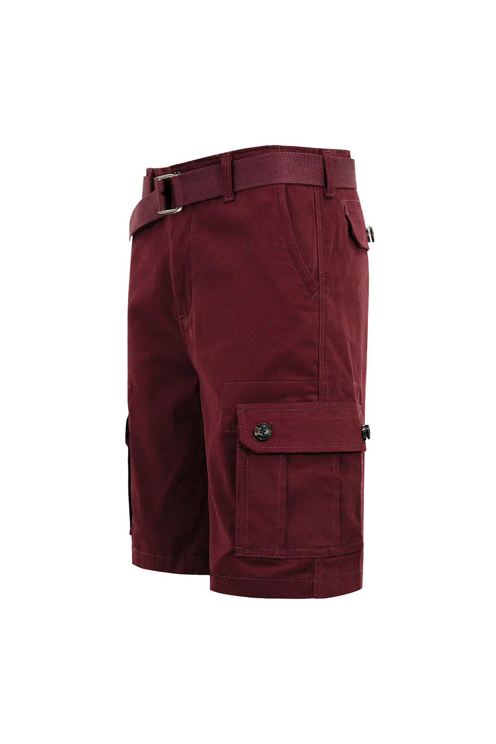 Men's Essential Solid Belted Cargo Shorts - Image 29