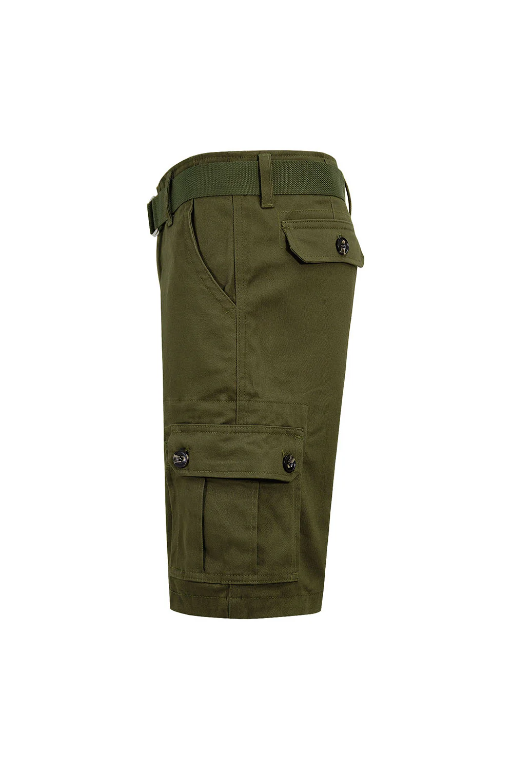 Men's Essential Solid Belted Cargo Shorts - Image 3