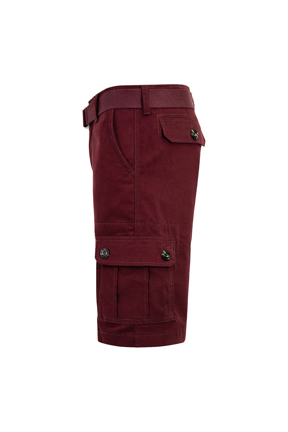 Men's Essential Solid Belted Cargo Shorts - Image 30