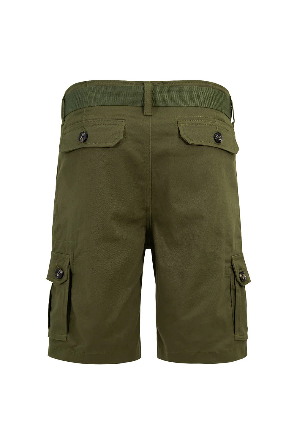 Men's Essential Solid Belted Cargo Shorts - Image 4