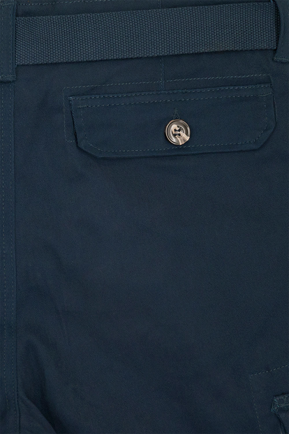 Men's Essential Solid Belted Cargo Shorts - Image 45