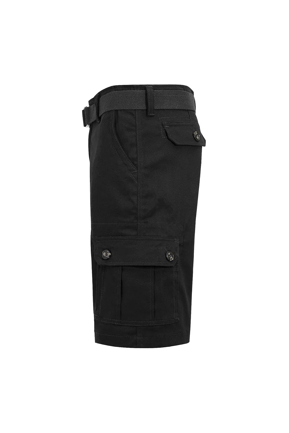 Men's Essential Solid Belted Cargo Shorts - Image 48