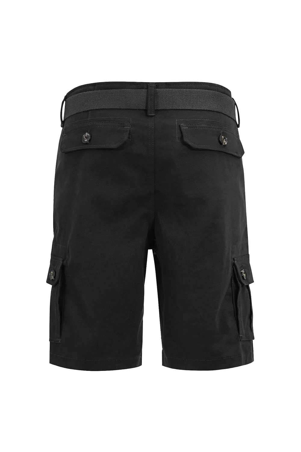 Men's Essential Solid Belted Cargo Shorts - Image 49