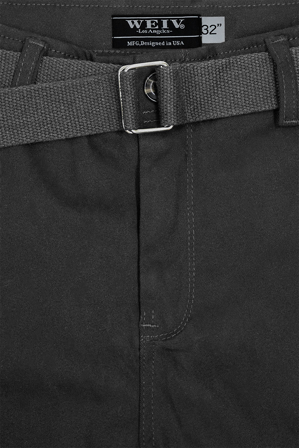 Men's Essential Solid Belted Cargo Shorts - Image 52