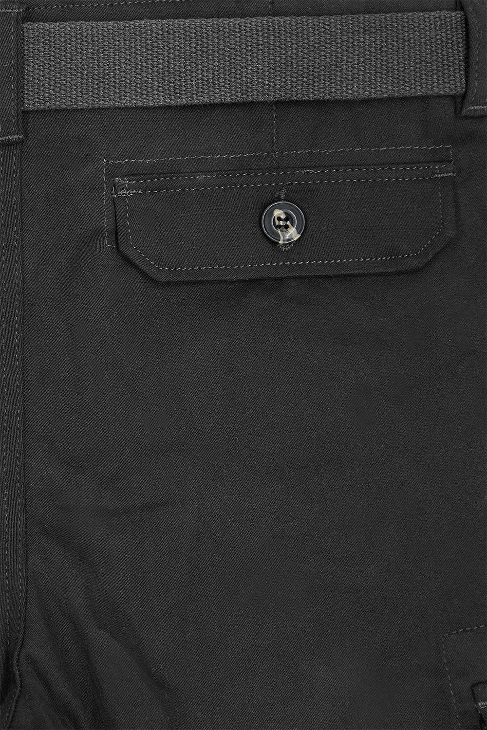 Men's Essential Solid Belted Cargo Shorts - Image 54