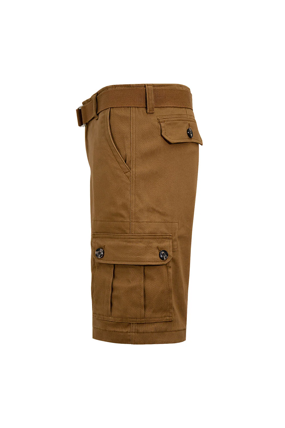 Men's Essential Solid Belted Cargo Shorts - Image 57