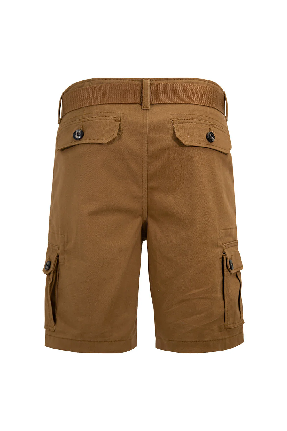 Men's Essential Solid Belted Cargo Shorts - Image 58