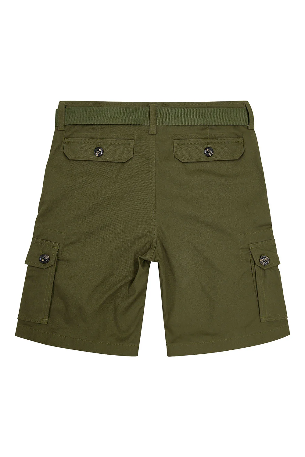 Men's Essential Solid Belted Cargo Shorts - Image 6