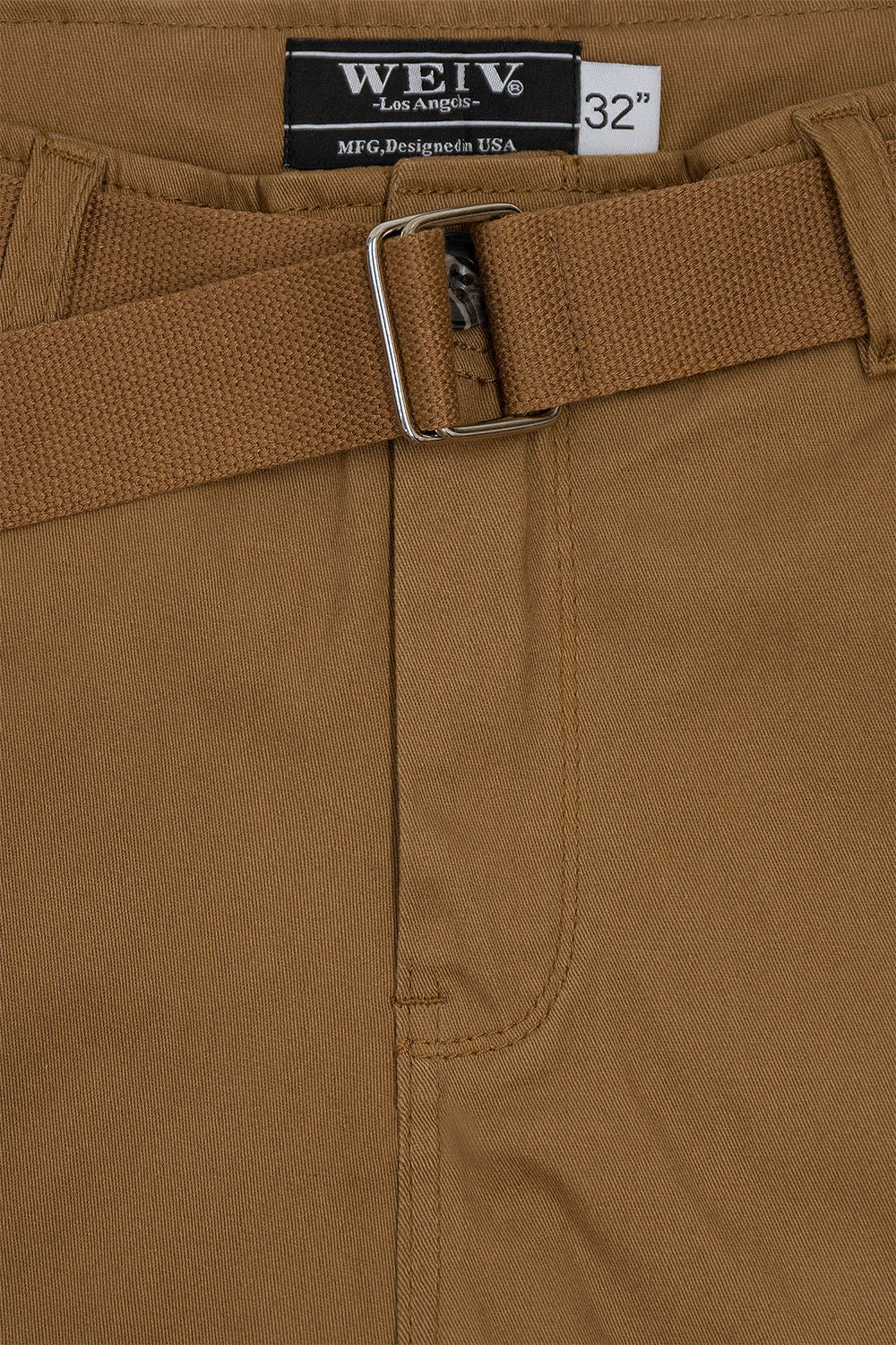 Men's Essential Solid Belted Cargo Shorts - Image 60