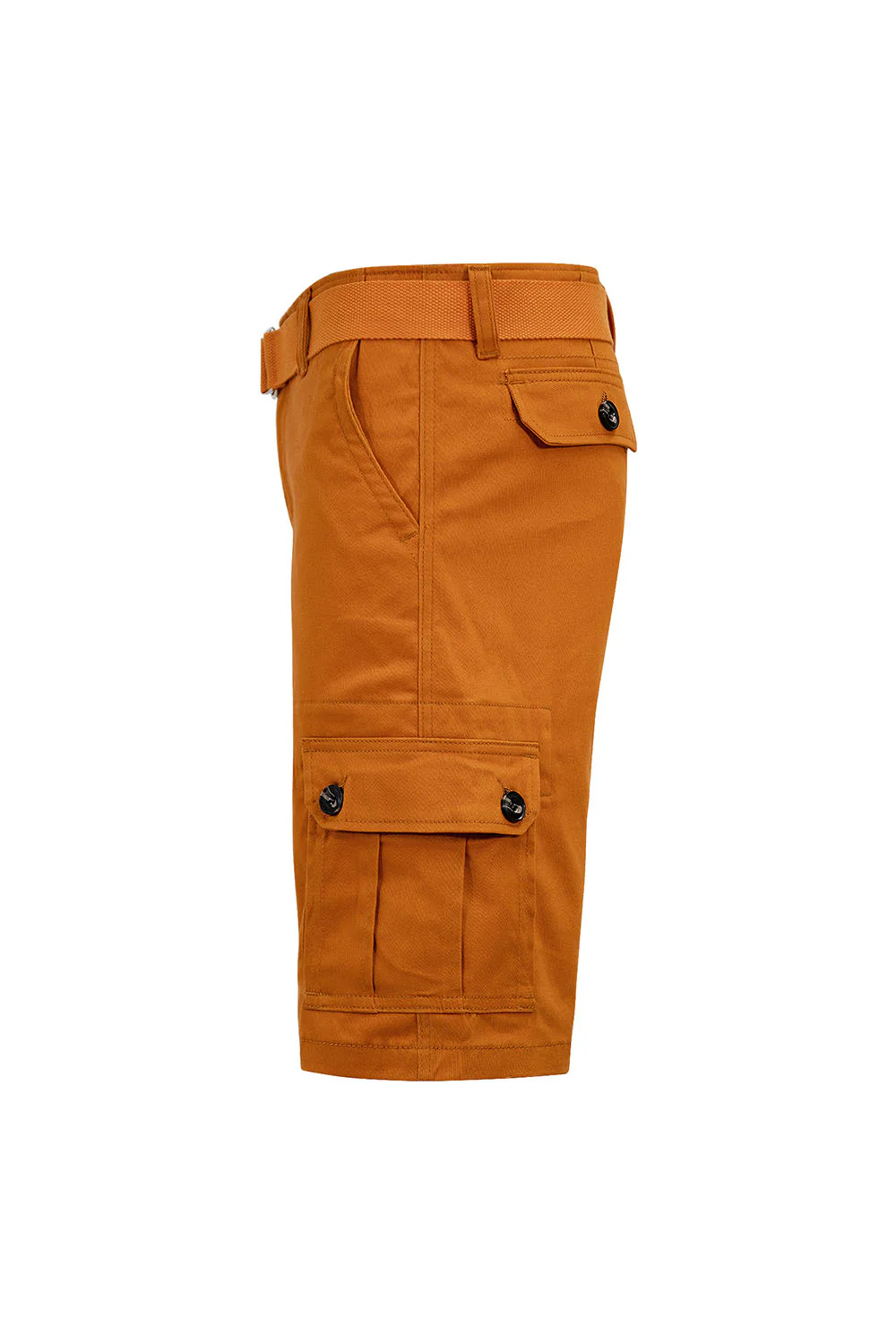 Men's Essential Solid Belted Cargo Shorts - Image 65