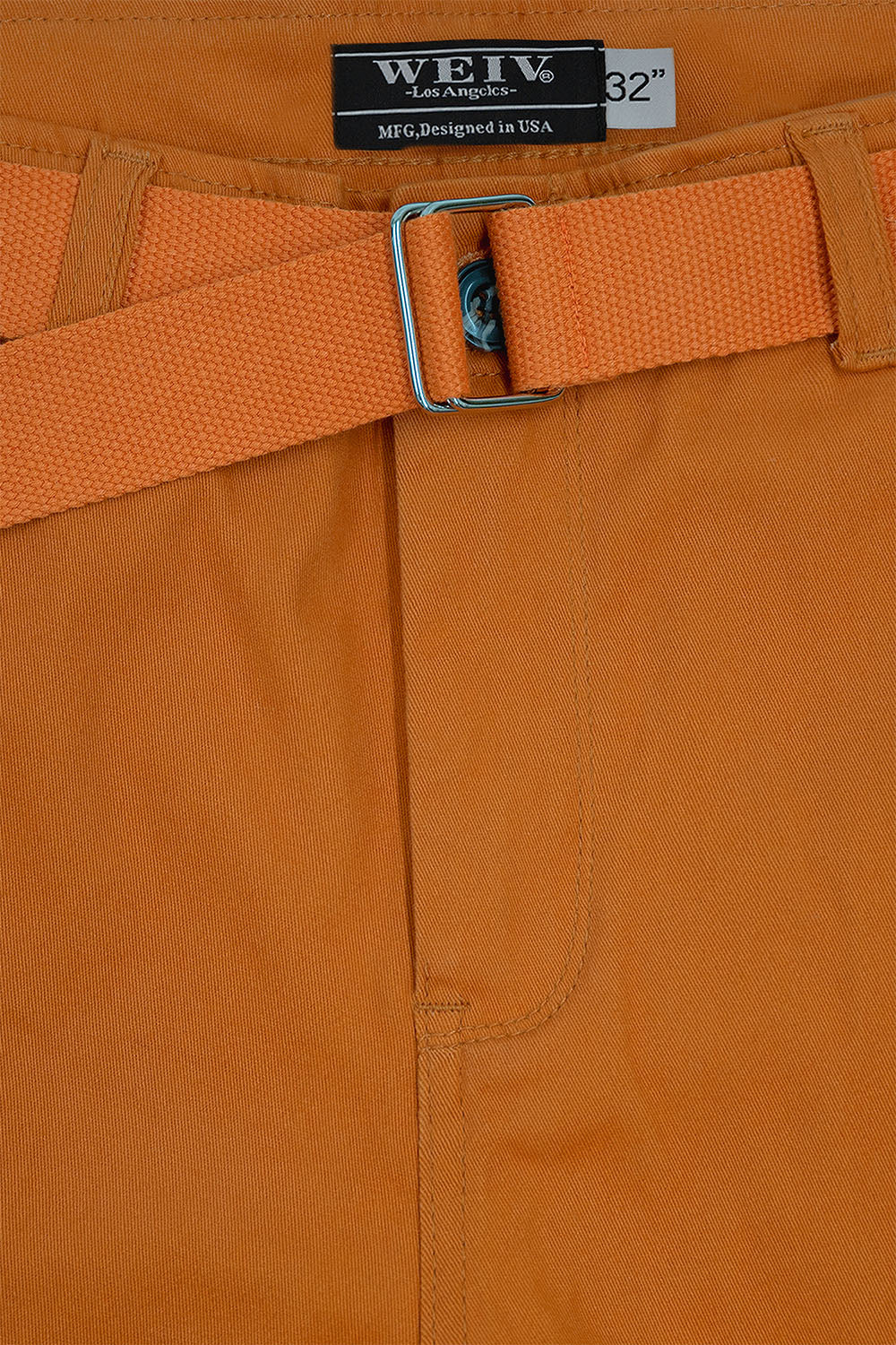 Men's Essential Solid Belted Cargo Shorts - Image 69