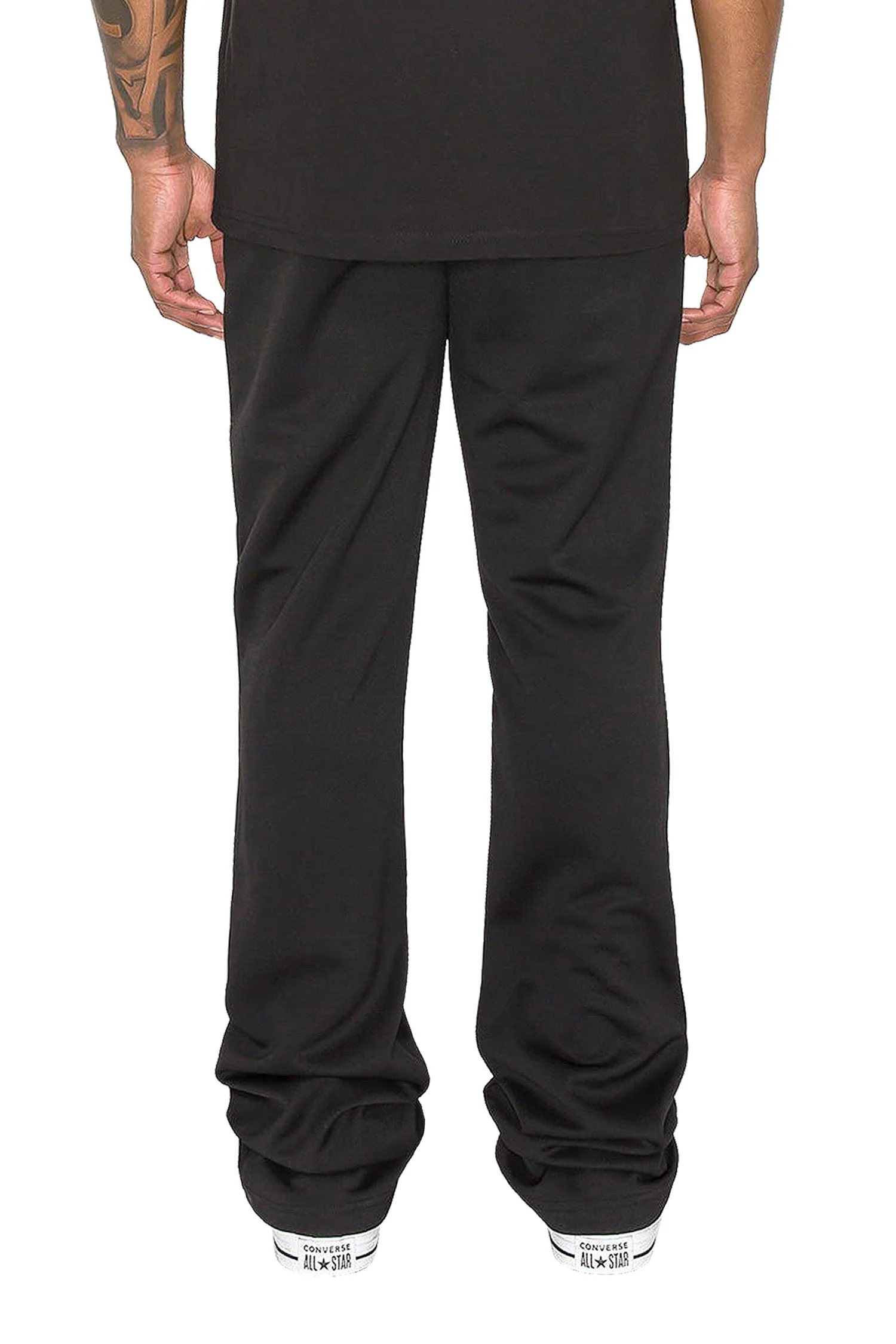 Men's Essential Solid Flare Stacked Track Pants - Image 6