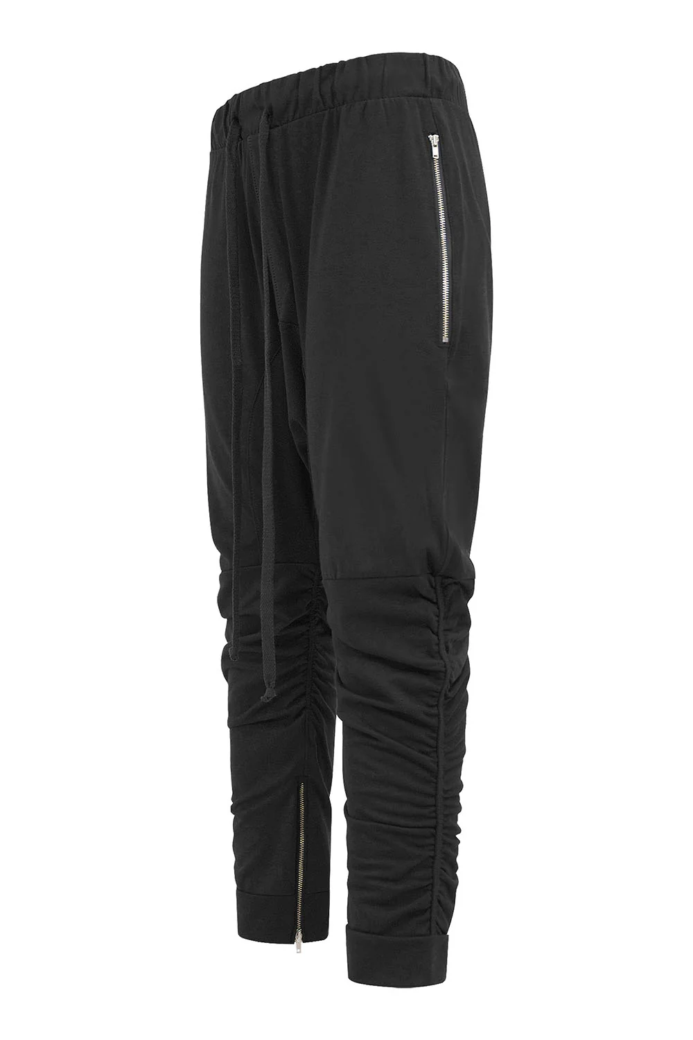 Men's Essential Solid Scrunched Drop Crotch Sweat Joggers - Image 2