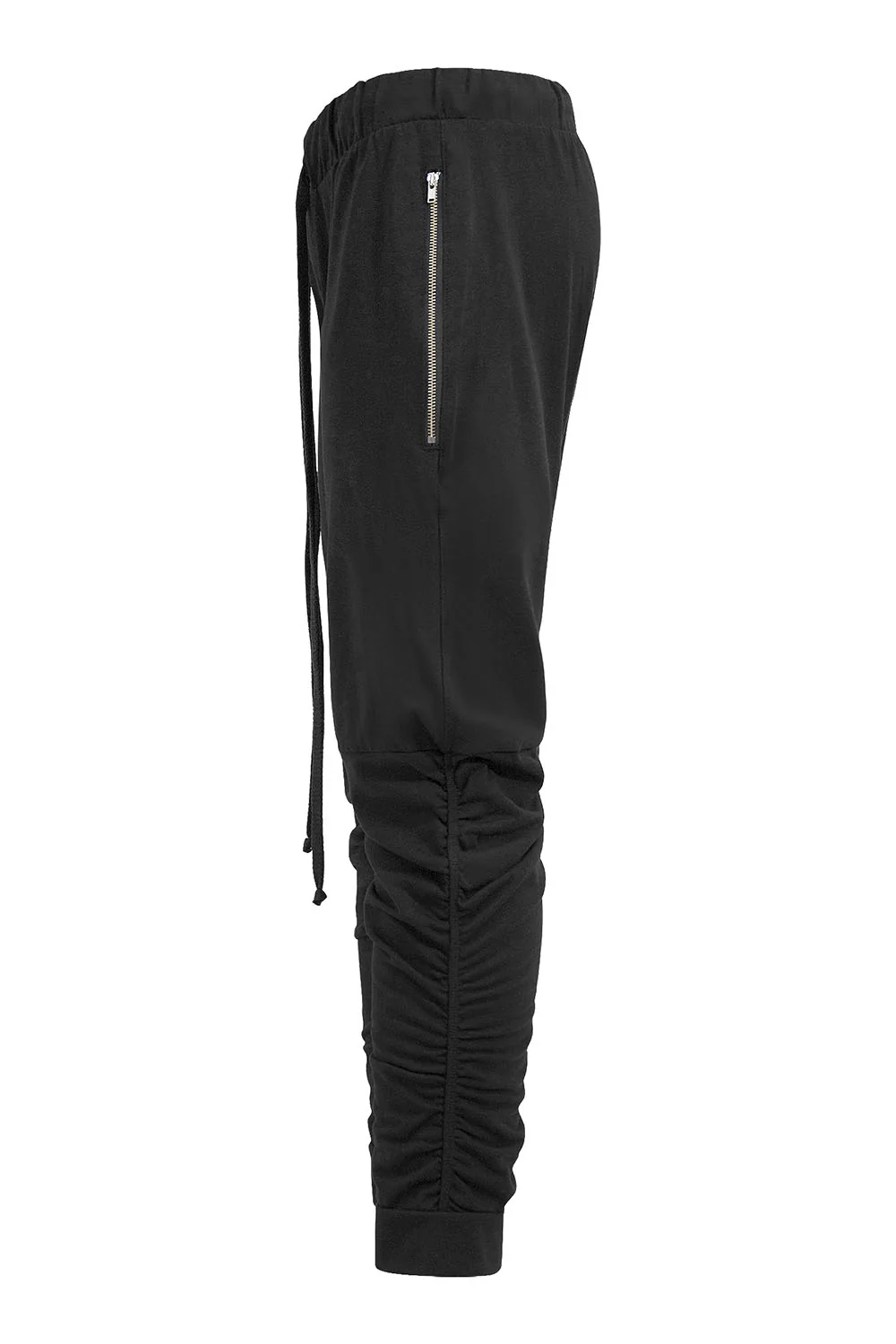 Men's Essential Solid Scrunched Drop Crotch Sweat Joggers - Image 3