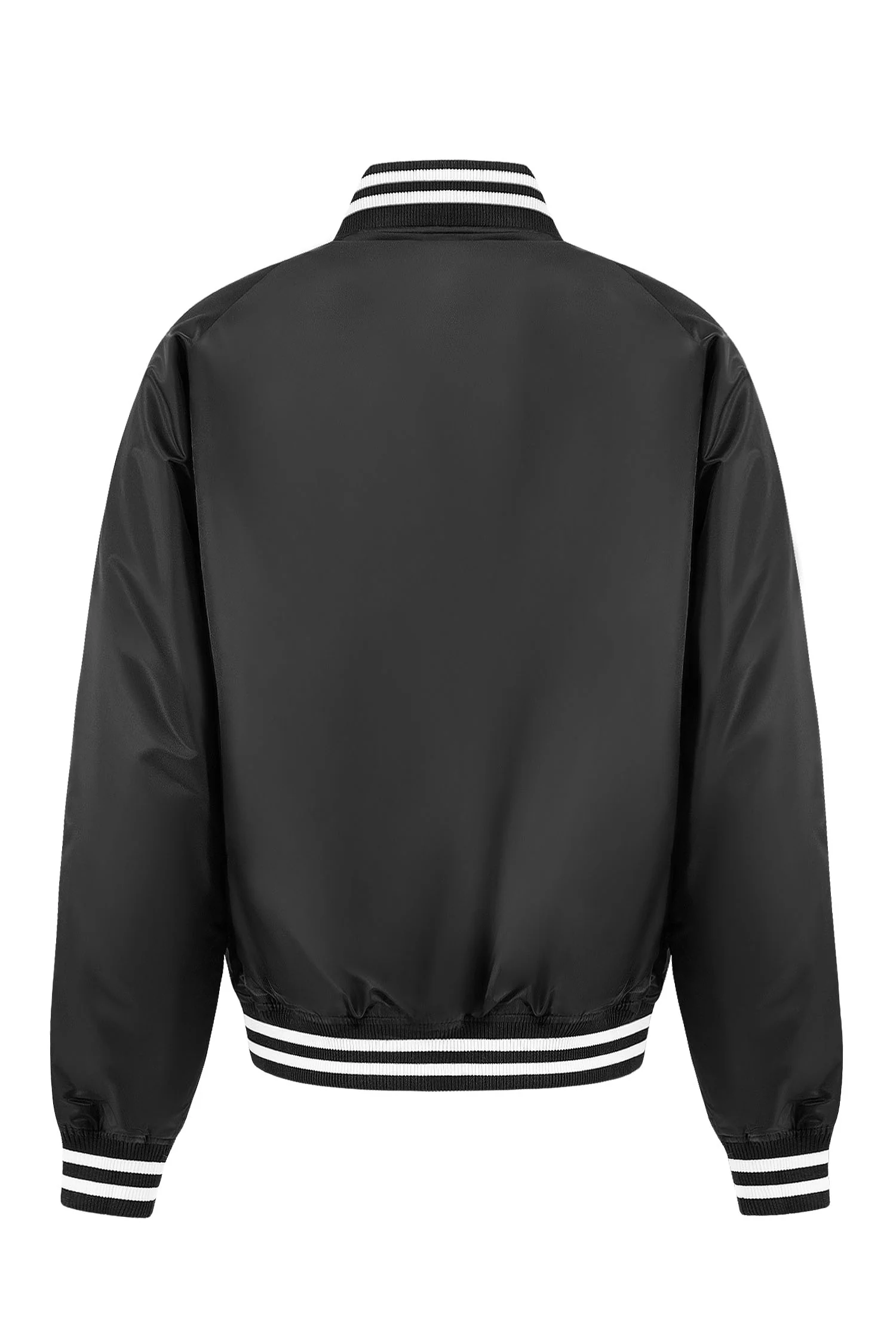 Men's Essential Solid Snap Button Varsity Jacket - Image 12