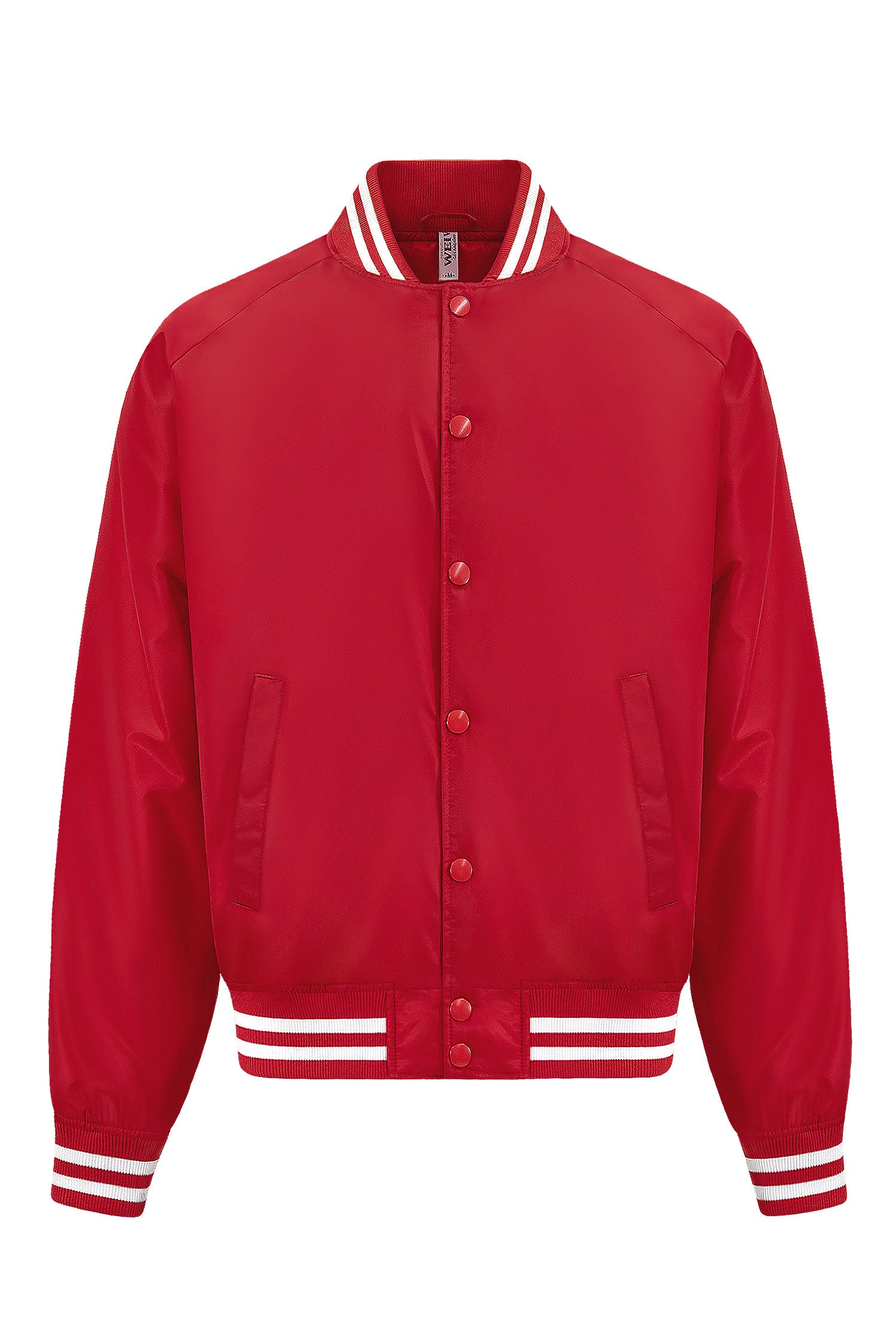 Men's Essential Solid Snap Button Varsity Jacket - Image 13
