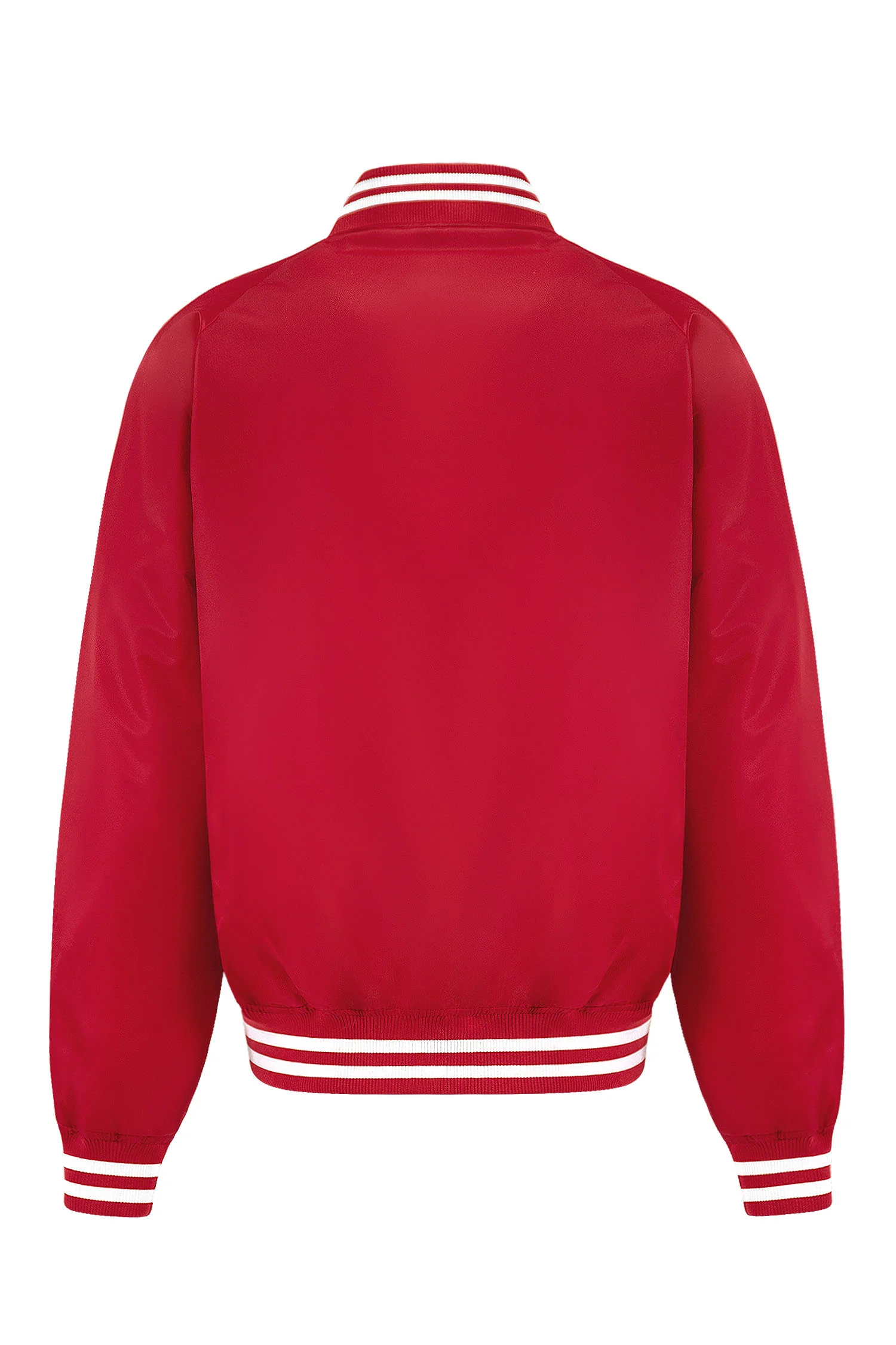 Men's Essential Solid Snap Button Varsity Jacket - Image 15