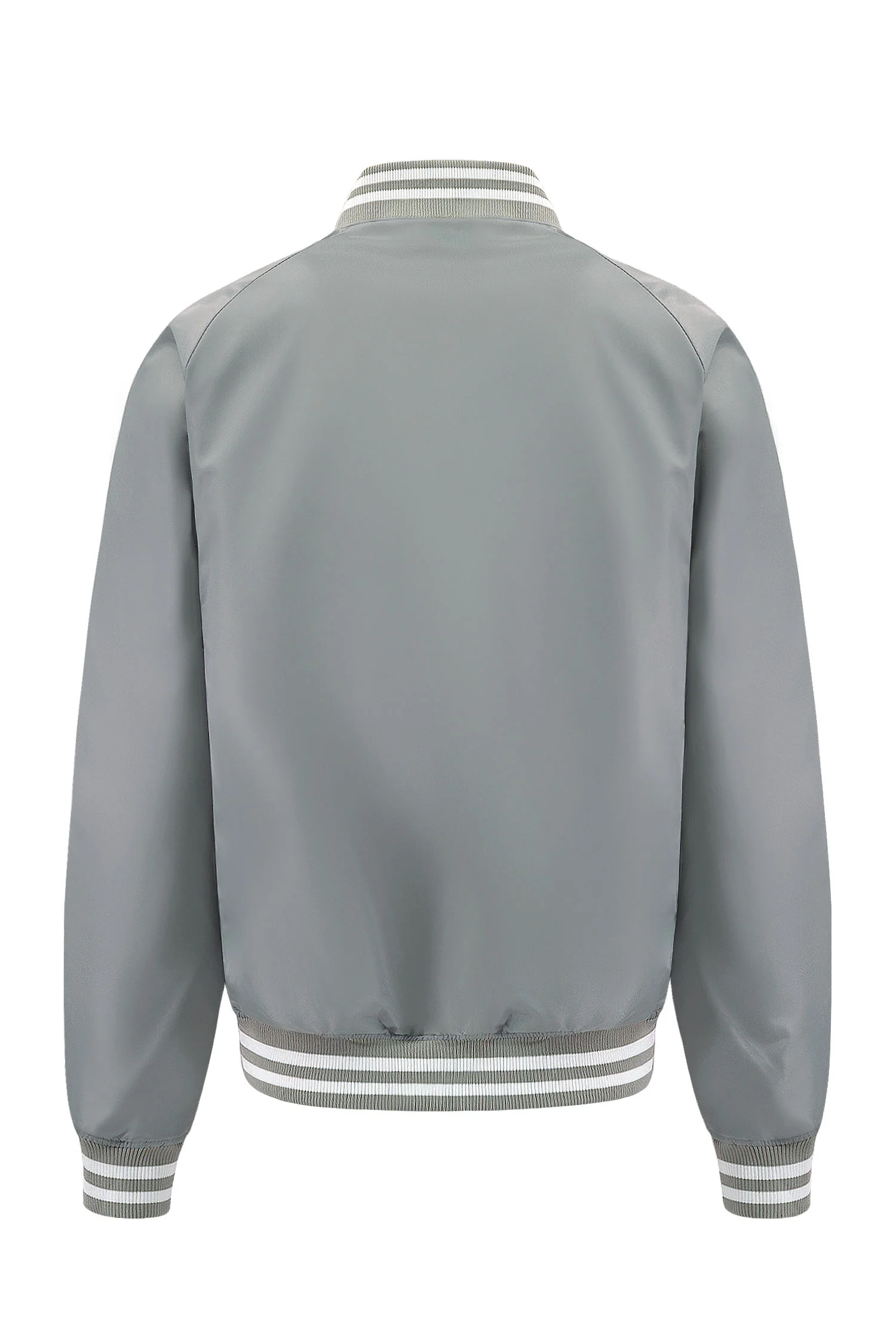 Men's Essential Solid Snap Button Varsity Jacket - Image 18