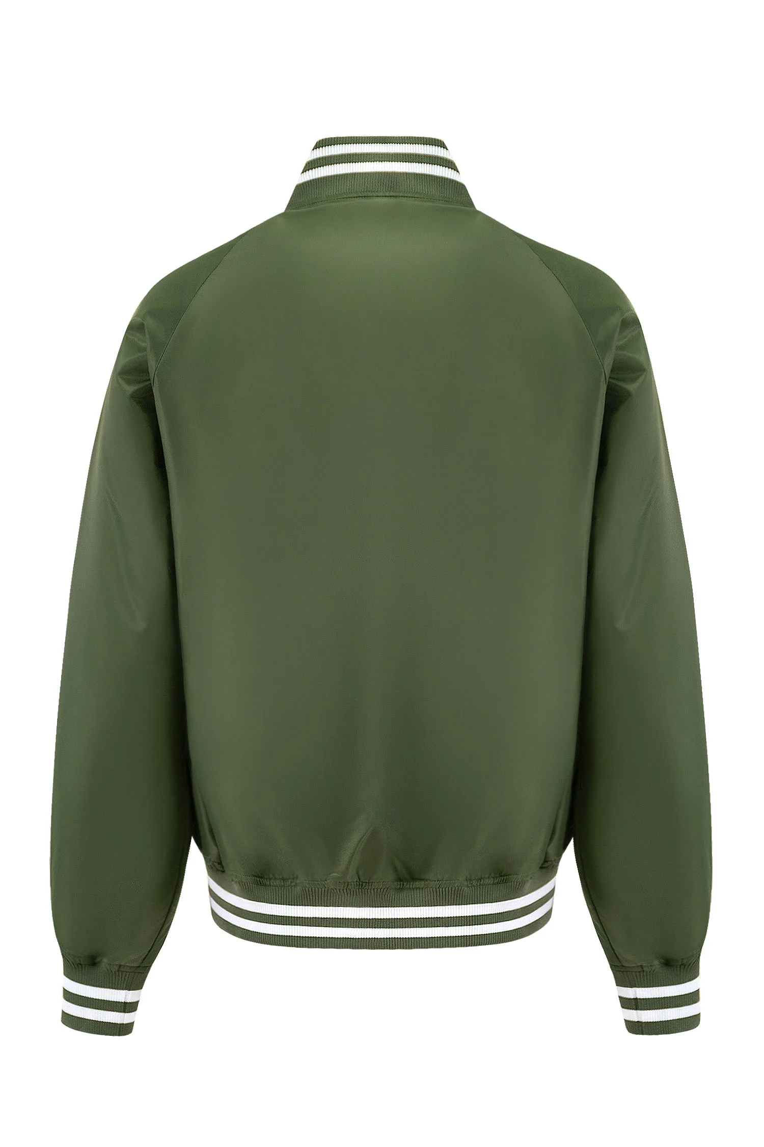 Men's Essential Solid Snap Button Varsity Jacket - Image 3
