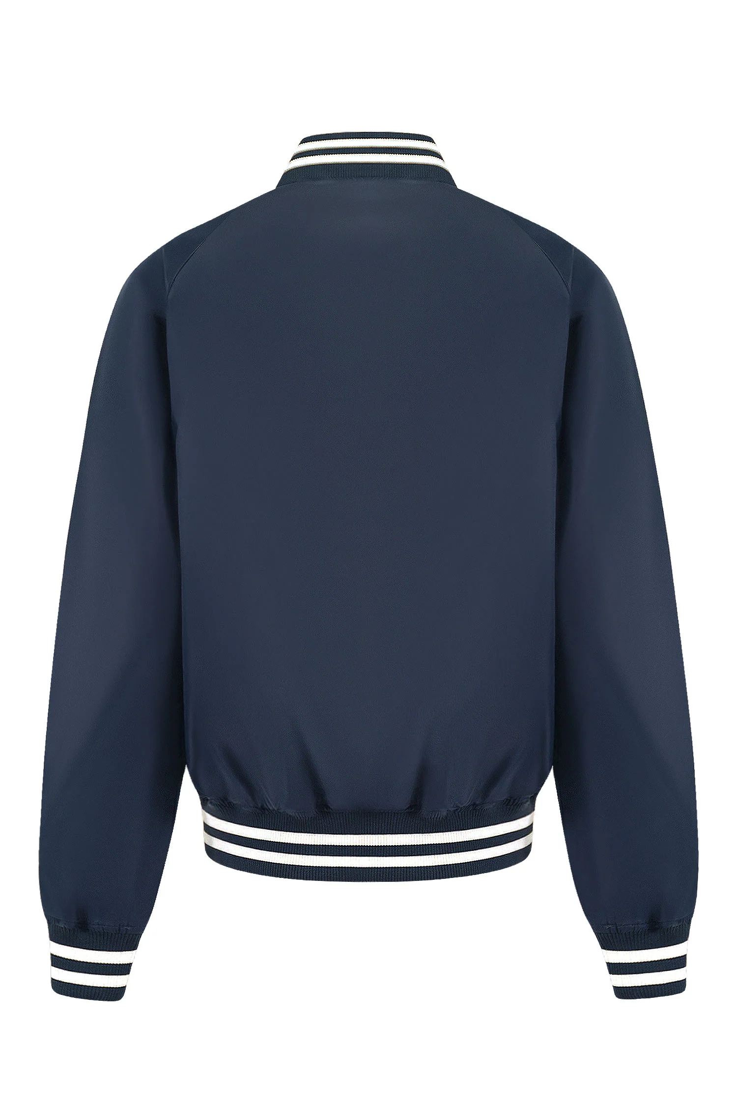 Men's Essential Solid Snap Button Varsity Jacket - Image 6